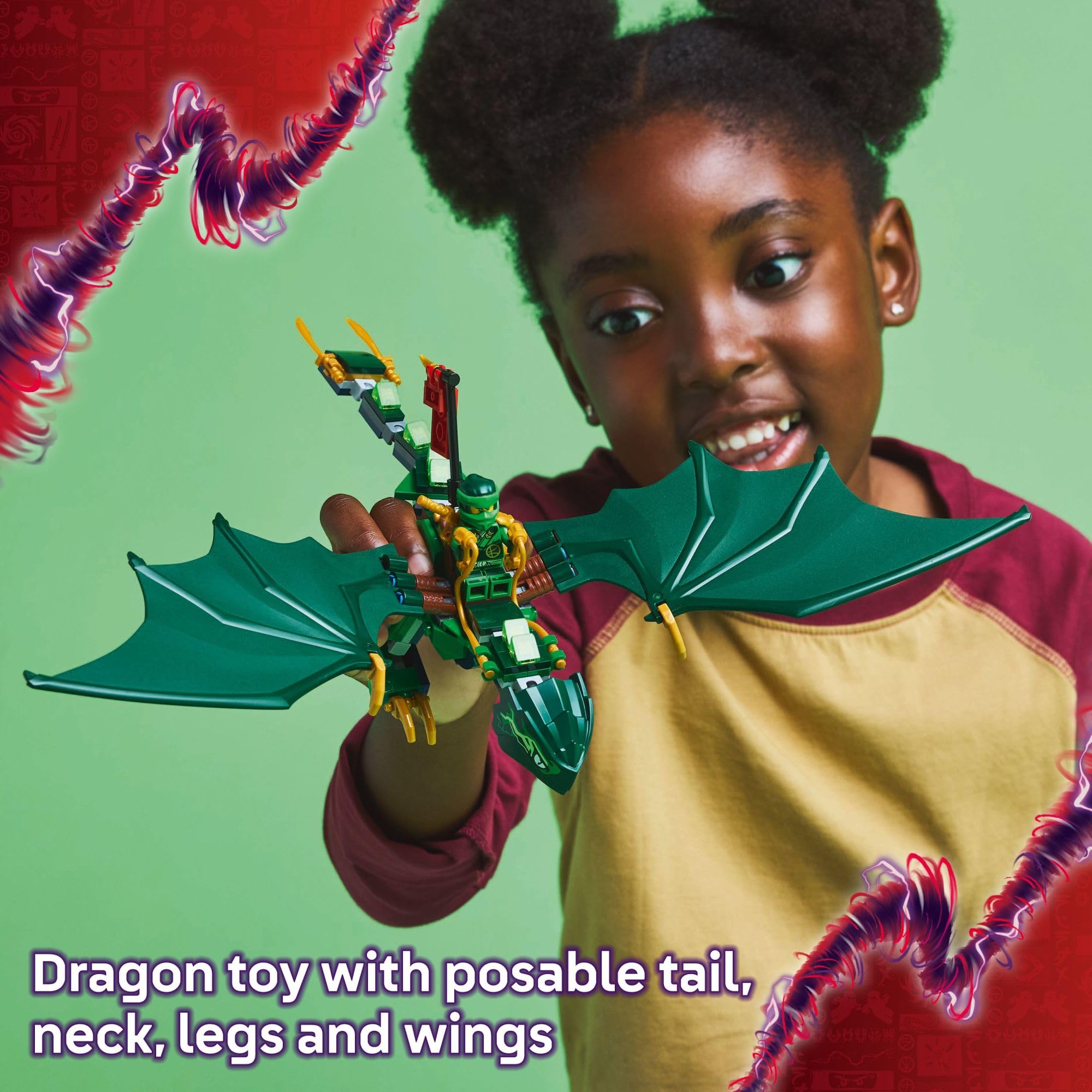 Foto 4 pulgar | Juguete De Construcción Lego Ninjago Lloyd's Green Forest Dragon 71829 - Venta Internacional.