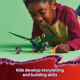 Foto 5 | Juguete De Construcción Lego Ninjago Lloyd's Green Forest Dragon 71829 - Venta Internacional.
