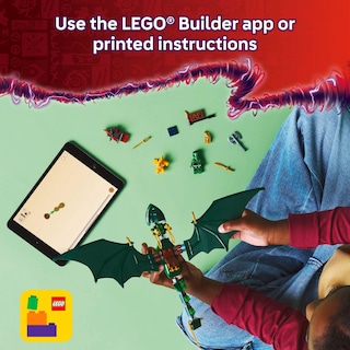Foto 6 | Juguete De Construcción Lego Ninjago Lloyd's Green Forest Dragon 71829 - Venta Internacional.