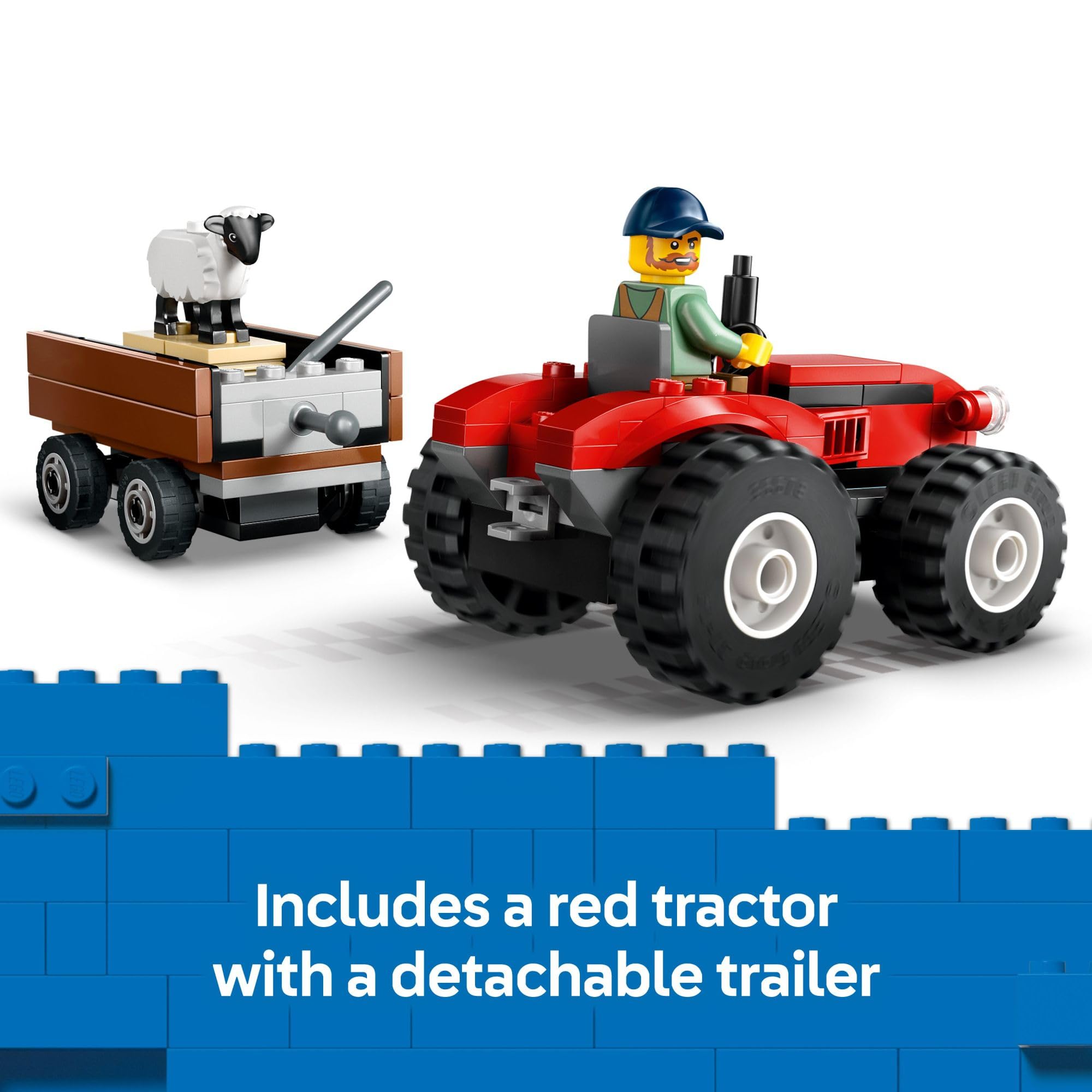 Foto 5 | Tractor Lego City Red Farm De Juguete Con Remolque Y Ovejas De Más De 4 Años - Venta Internacional.