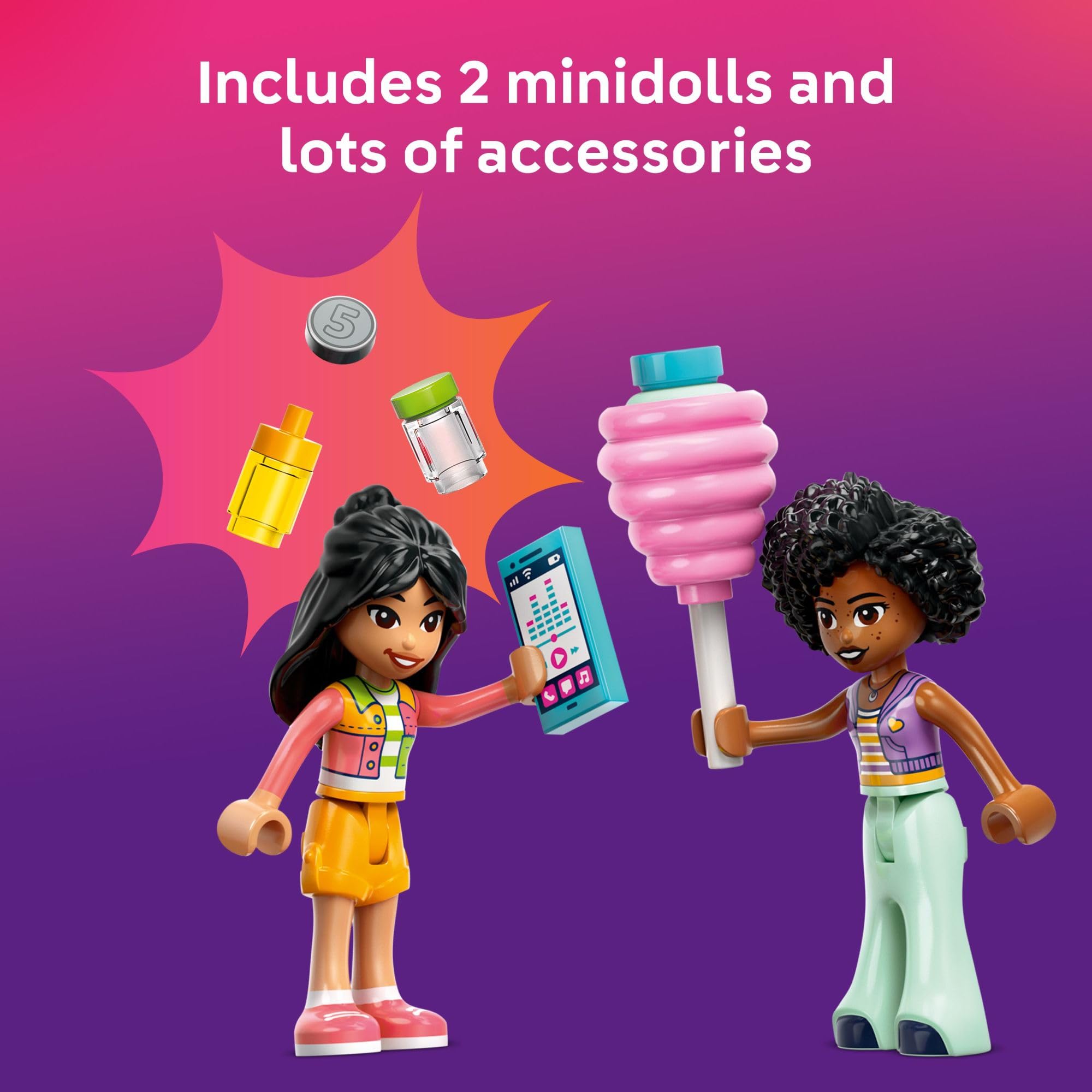 Foto 5 pulgar | Soporte Para Juguetes De Construcción Lego Friends De Algodón De Azúcar Con Scooter - Venta Internacional.