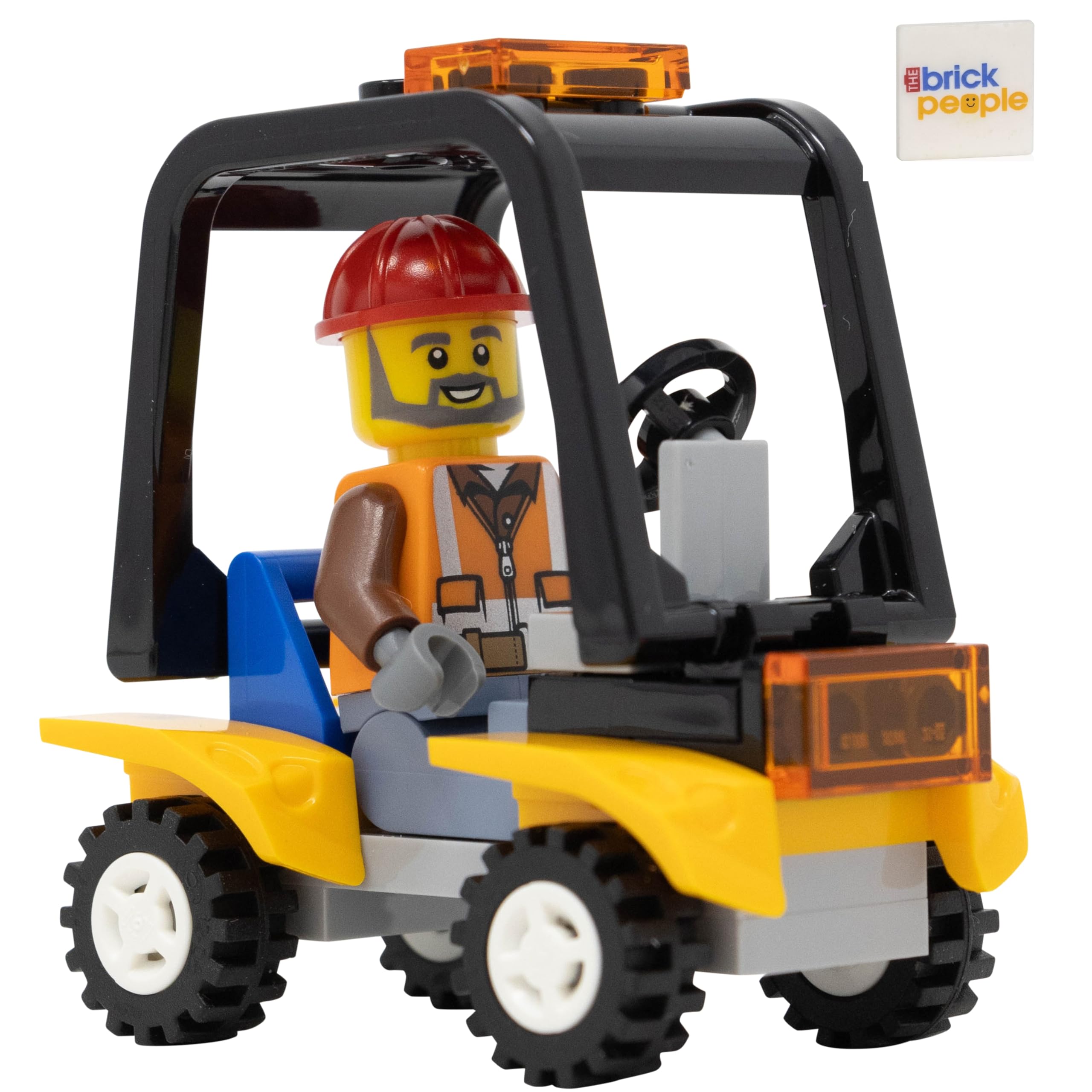 Minifigura De Un Trabajador De Construcción Del Aeropuerto De Lego City Con Coche - Venta Internacional.