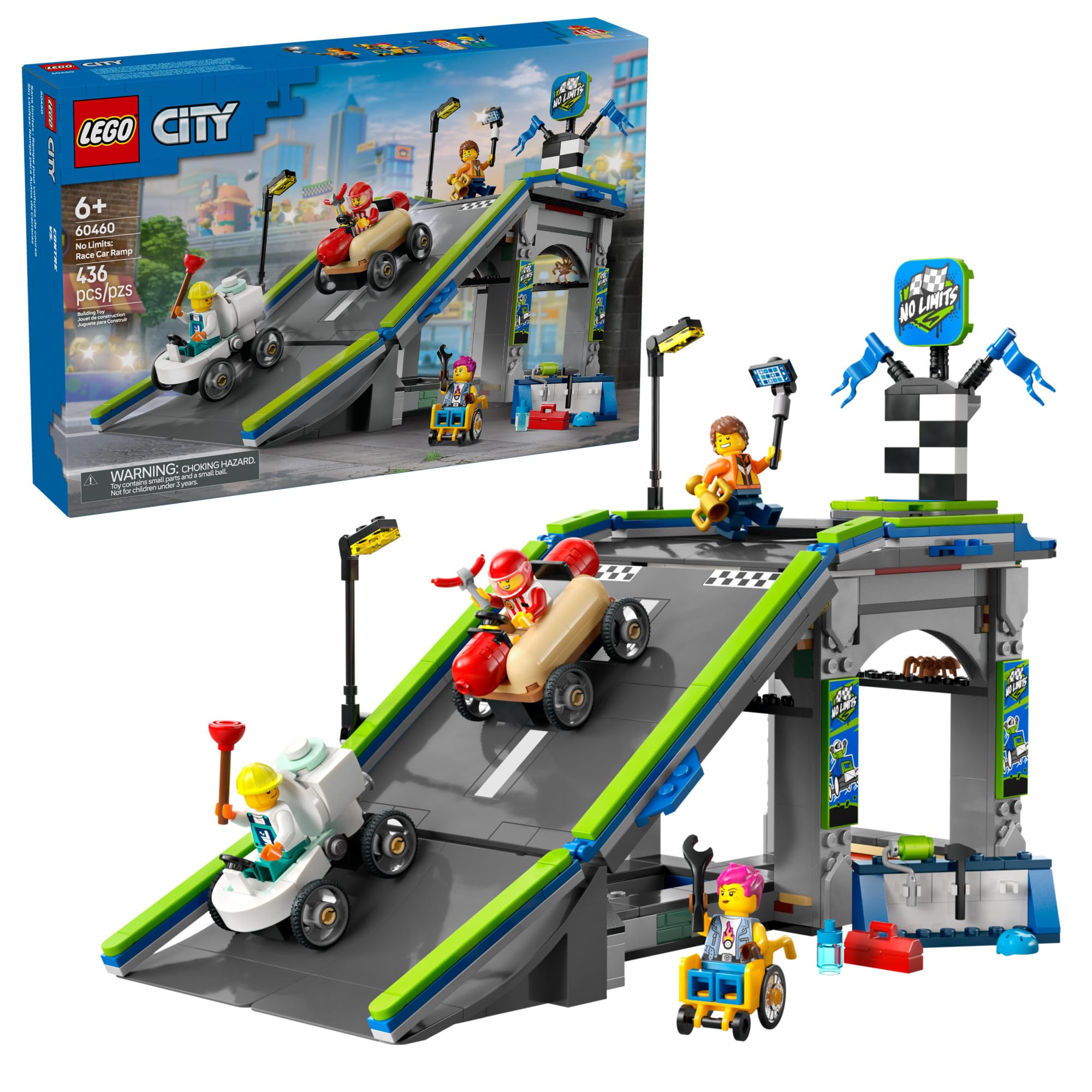Juguete De Construcción Lego City No Limits Race Car Ramp Track 60460 - Venta Internacional.