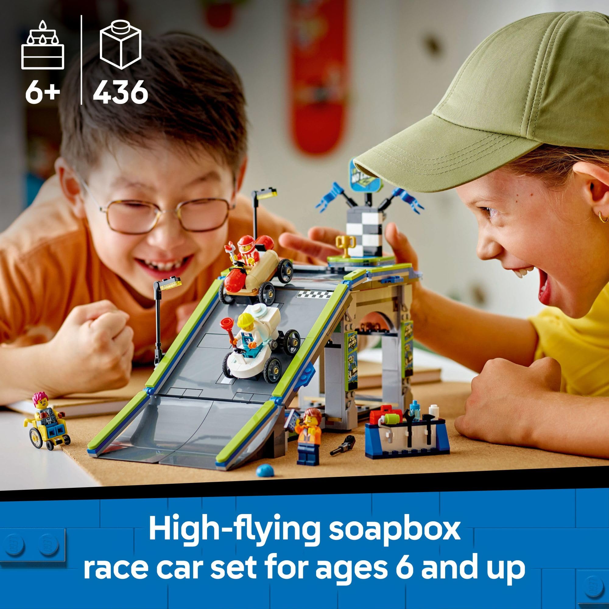 Foto 3 pulgar | Juguete De Construcción Lego City No Limits Race Car Ramp Track 60460 - Venta Internacional.