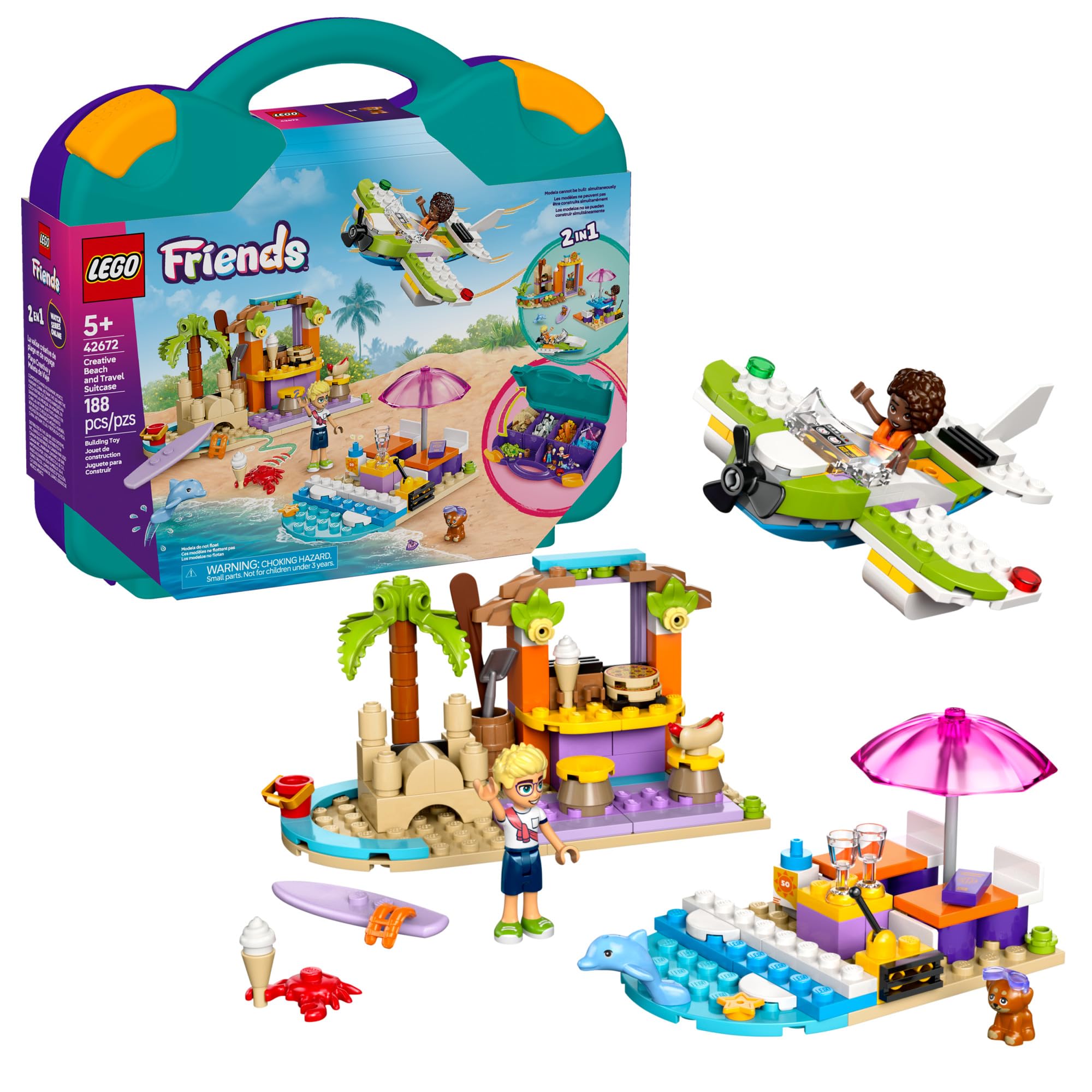Foto 2 pulgar | Set De Construcción De Juguetes Lego Friends Creative Beach Con Maleta - Venta Internacional.