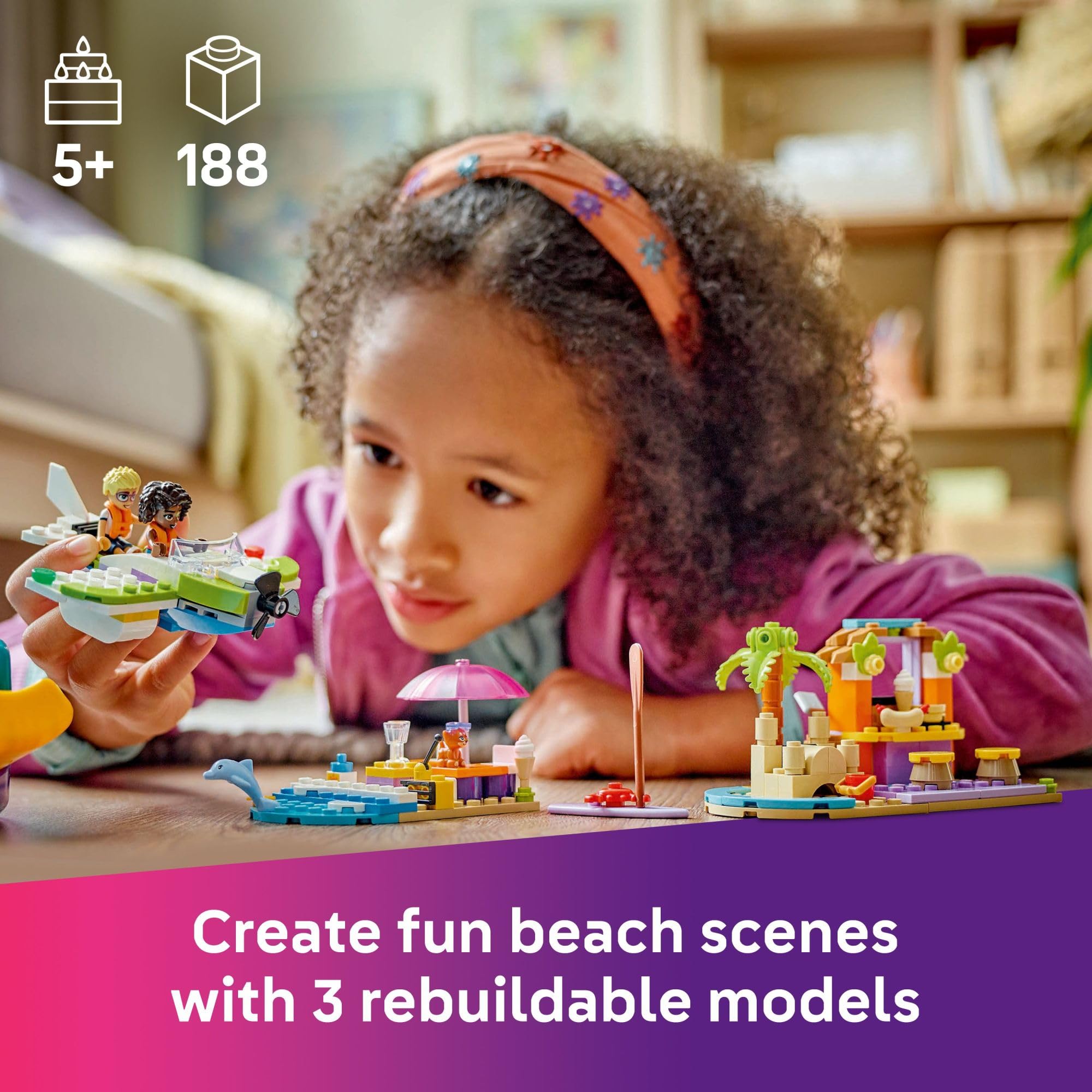 Foto 2 | Set De Construcción De Juguetes Lego Friends Creative Beach Con Maleta - Venta Internacional.