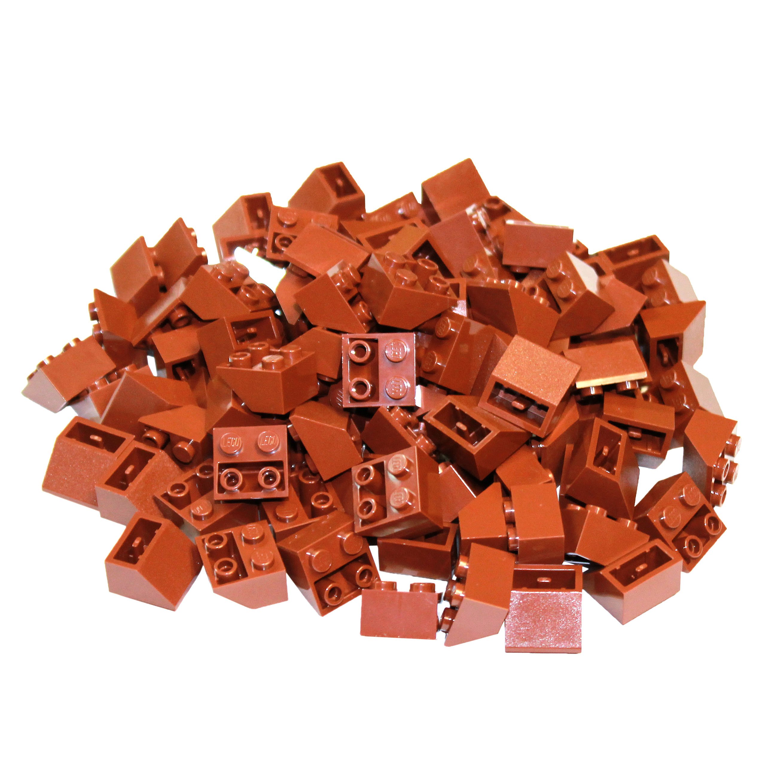 Foto 3 pulgar | Lego Parts, Marrón Rojizo, 2x2 45, Pendiente Invertida, 100 - Venta Internacional.