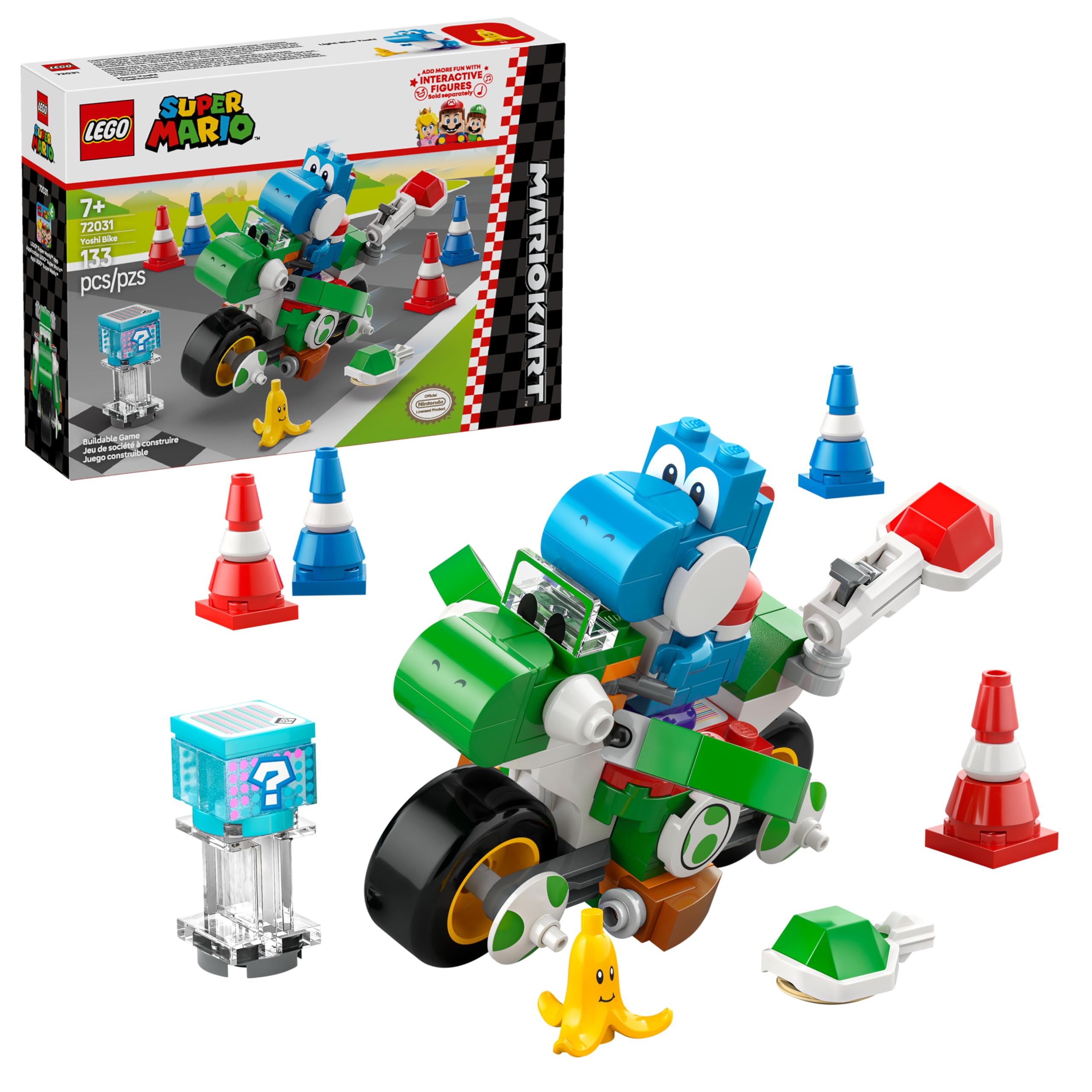 Set De Juguetes De Construcción Lego Super Mario Mario Kart Yoshi Bike 72031 - Venta Internacional.