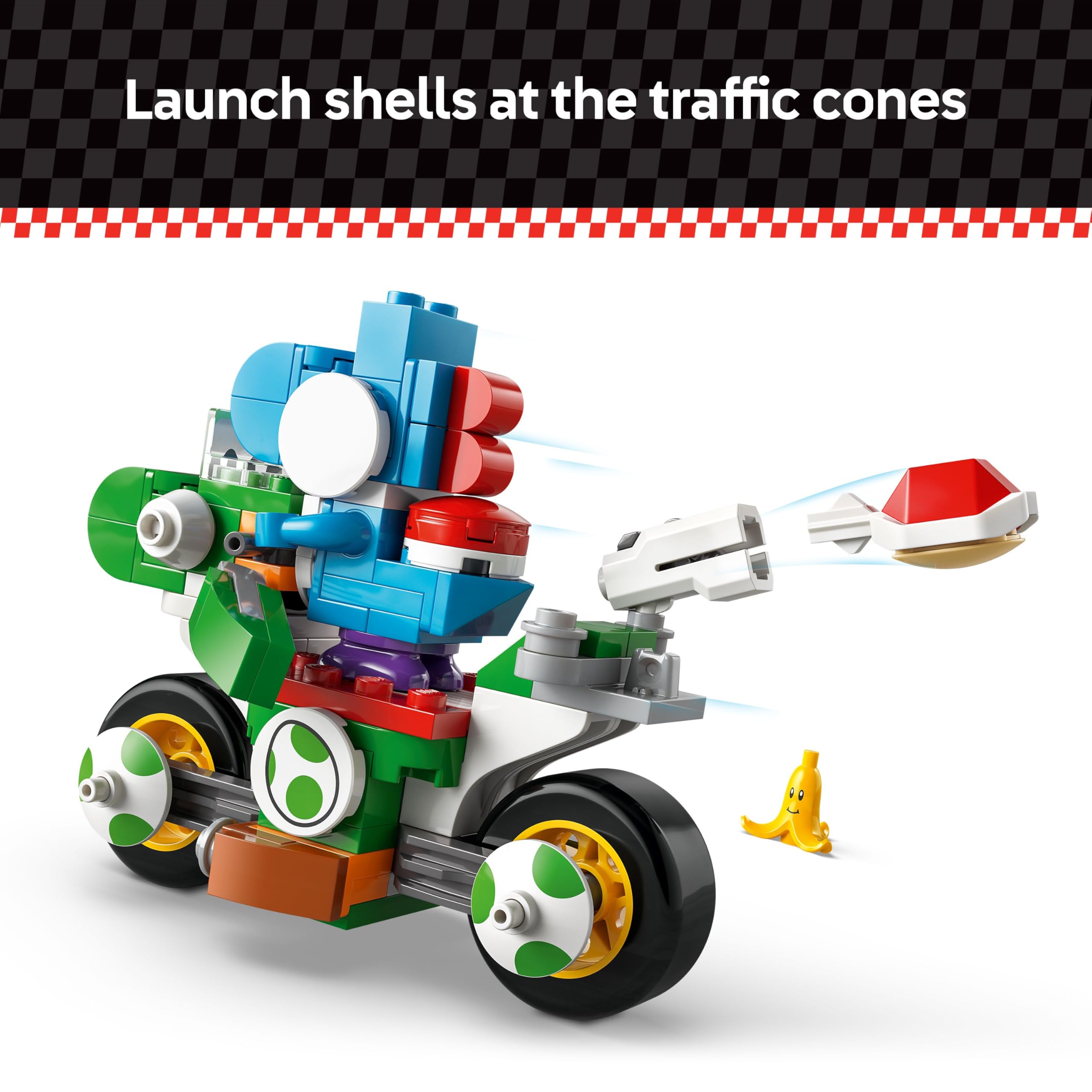 Foto 5 pulgar | Set De Juguetes De Construcción Lego Super Mario Mario Kart Yoshi Bike 72031 - Venta Internacional.