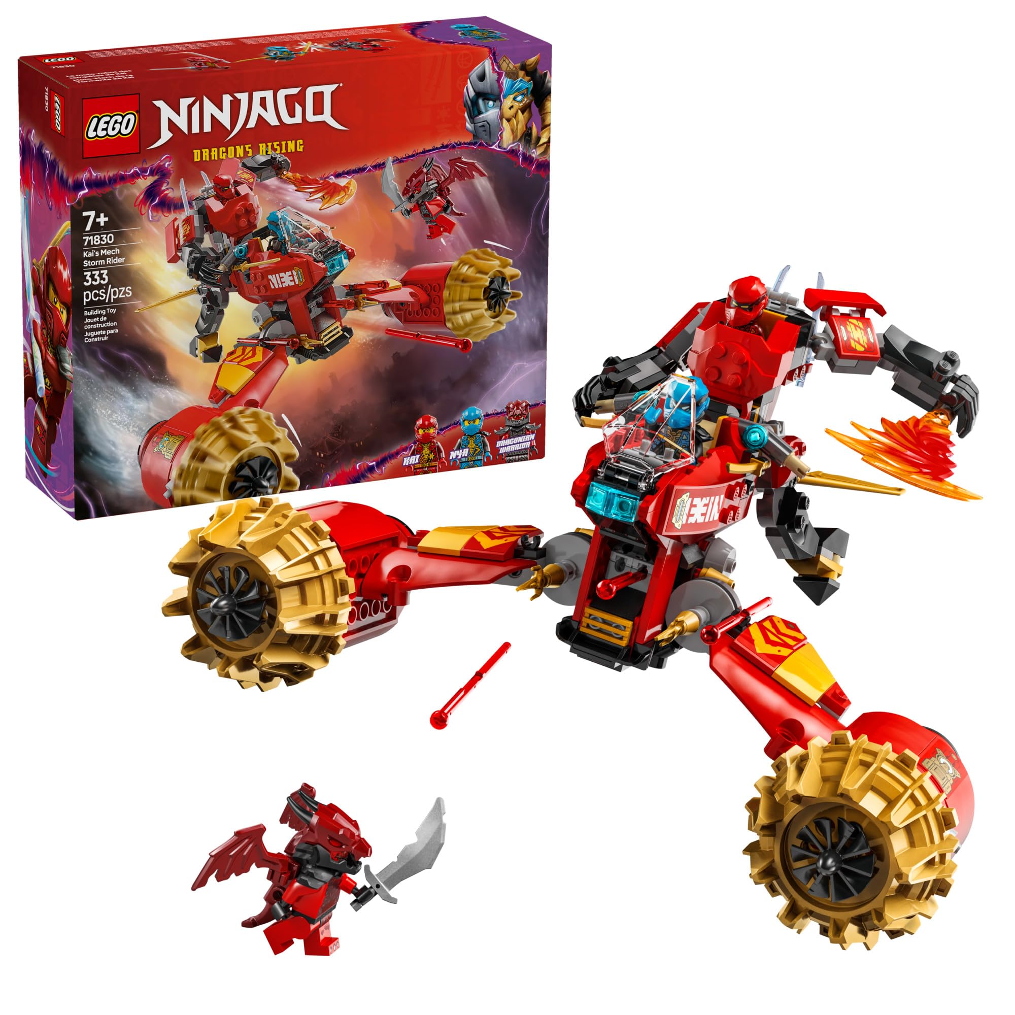 Foto 2 pulgar | Juguete De Construcción Lego Ninjago Kai's Mech Storm Rider 71830 - Venta Internacional.