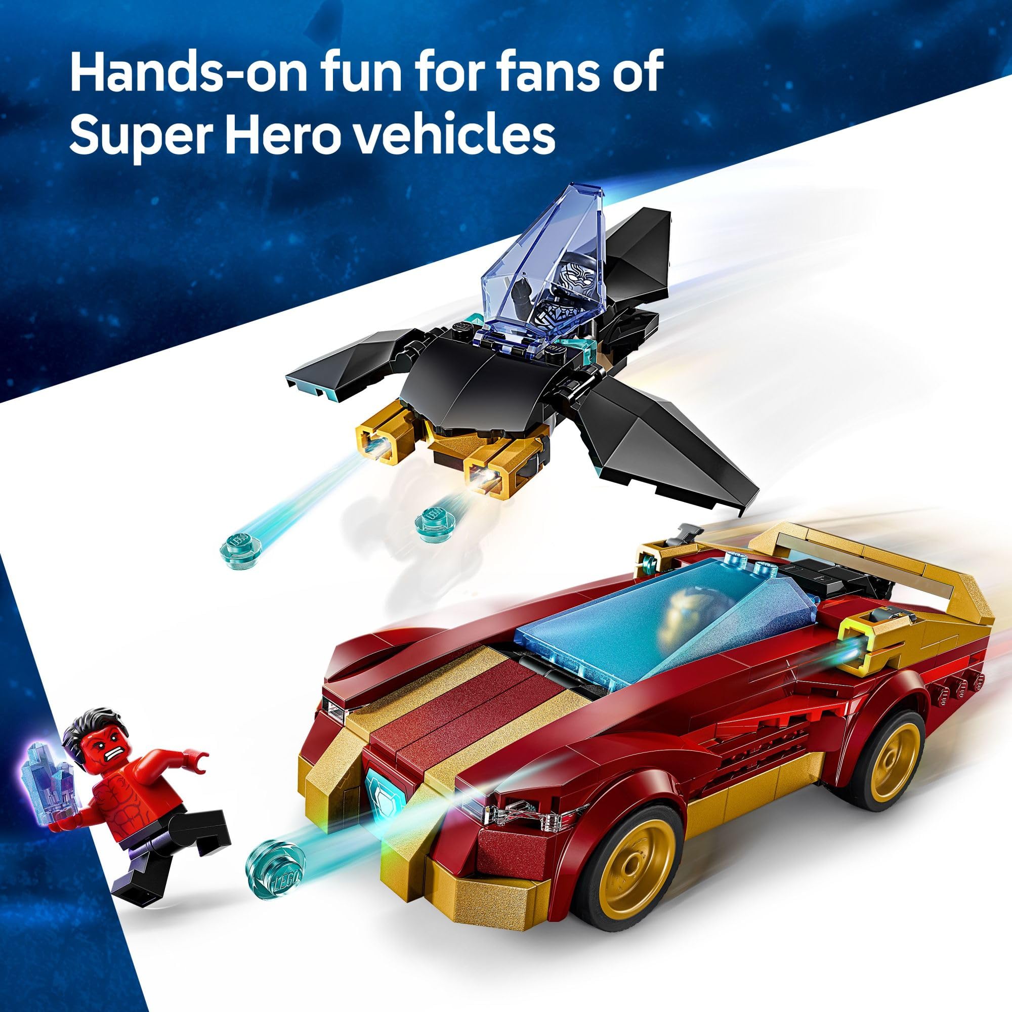Foto 6 pulgar | Juguete De Construcción Lego Marvel Iron Man Car & Black Panther Contra Red Hulk 76310 - Venta Internacional.