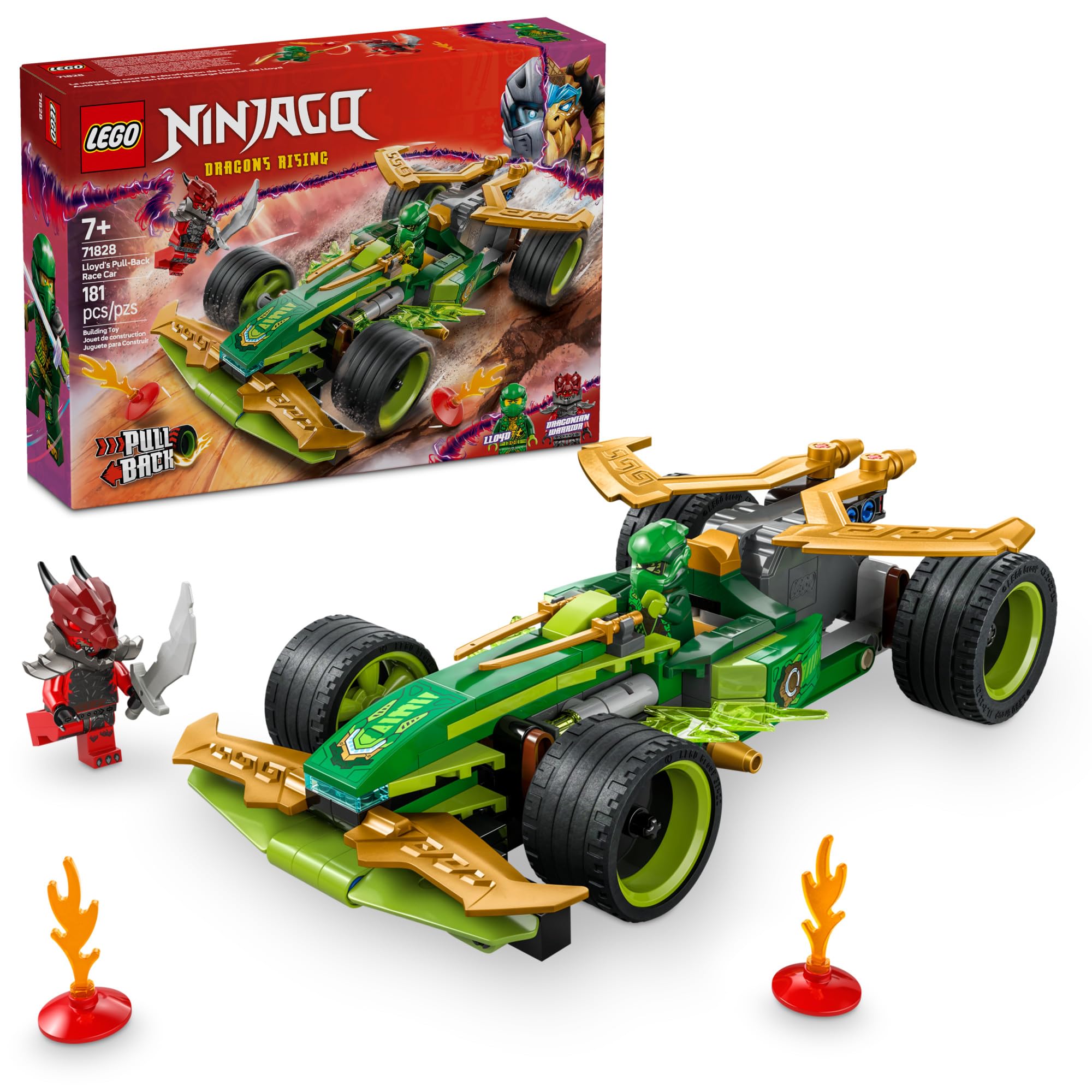 Foto 2 pulgar | Juguete De Construcción Lego Ninjago Lloyd's Pull-back Race Car 71828 - Venta Internacional.