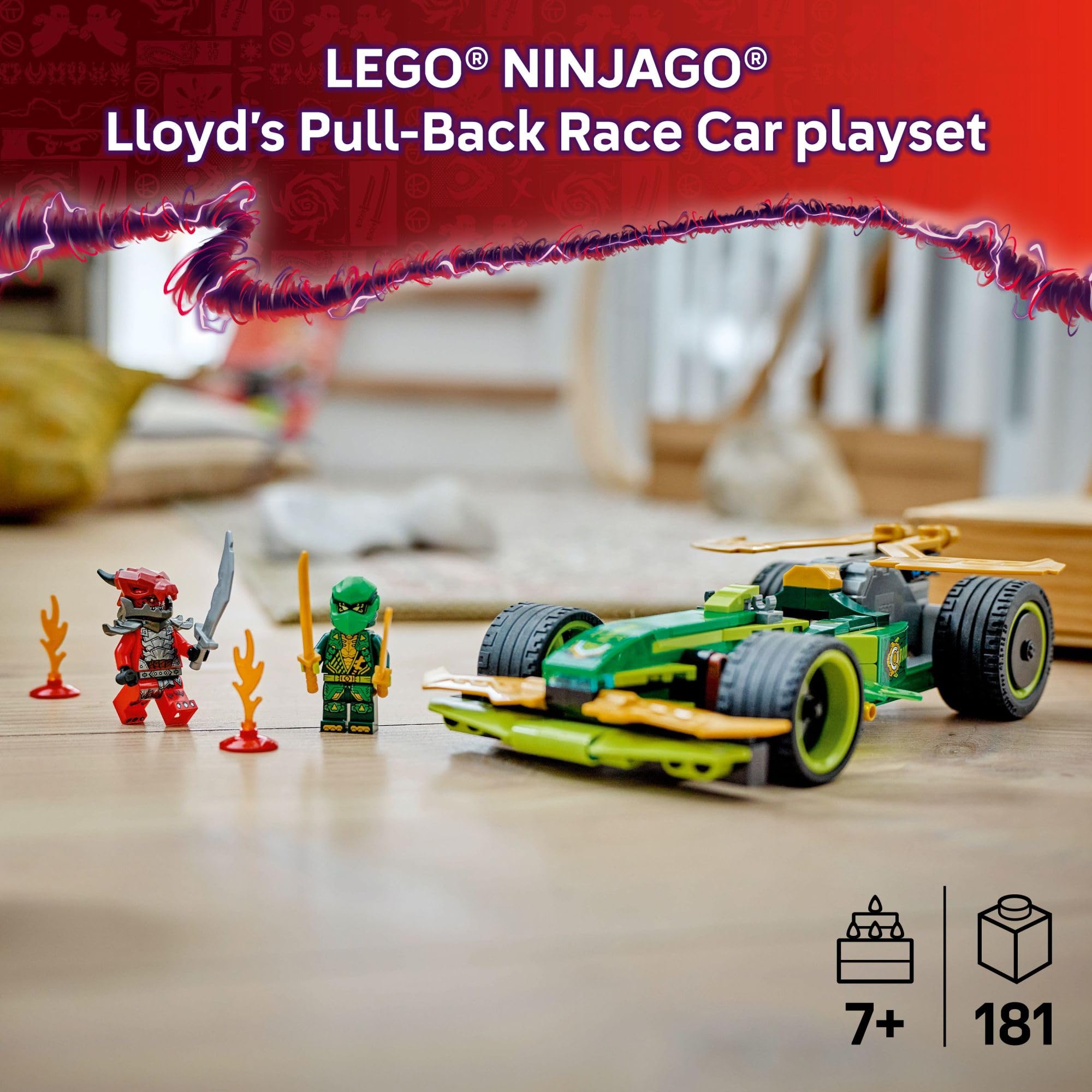 Foto 3 pulgar | Juguete De Construcción Lego Ninjago Lloyd's Pull-back Race Car 71828 - Venta Internacional.