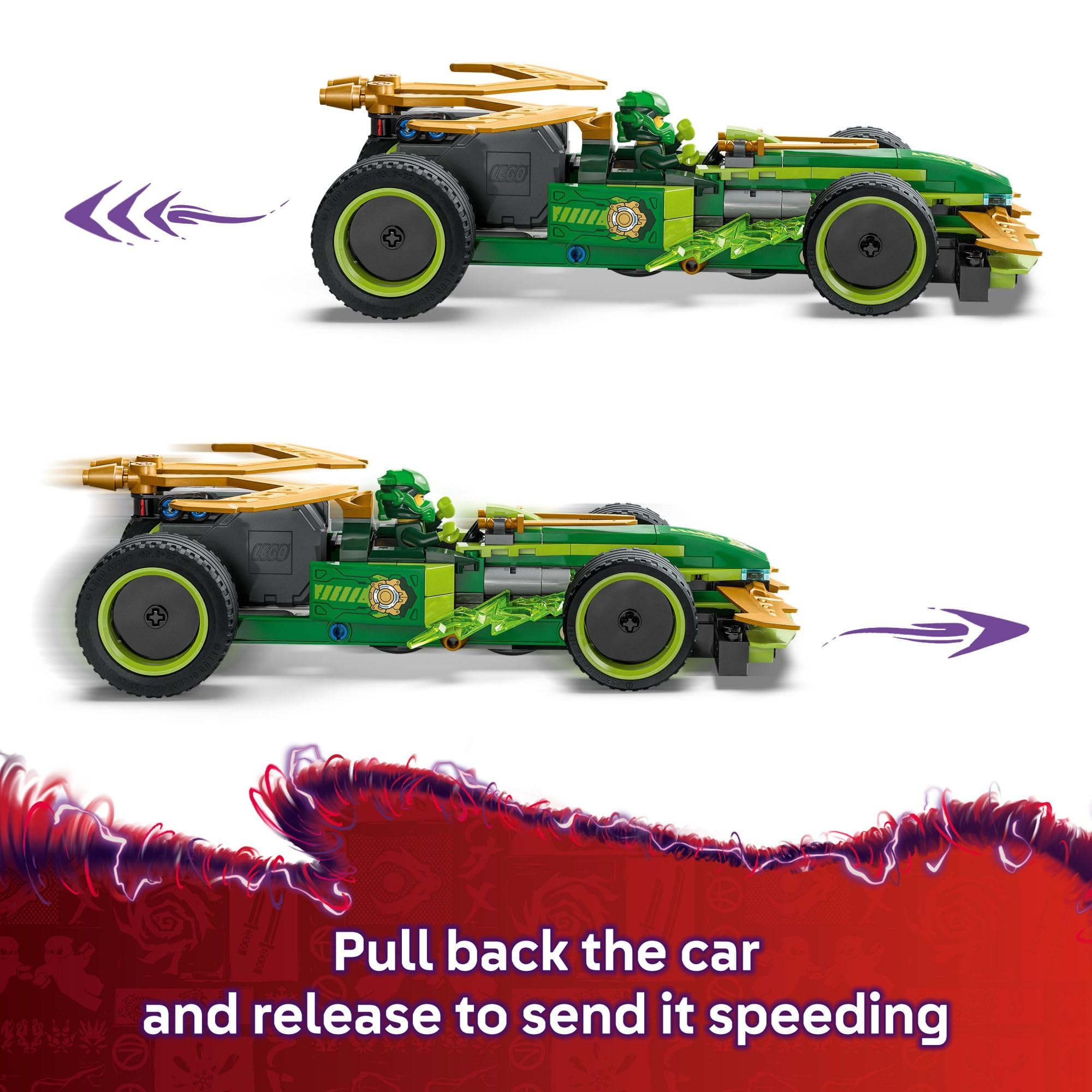 Foto 4 pulgar | Juguete De Construcción Lego Ninjago Lloyd's Pull-back Race Car 71828 - Venta Internacional.