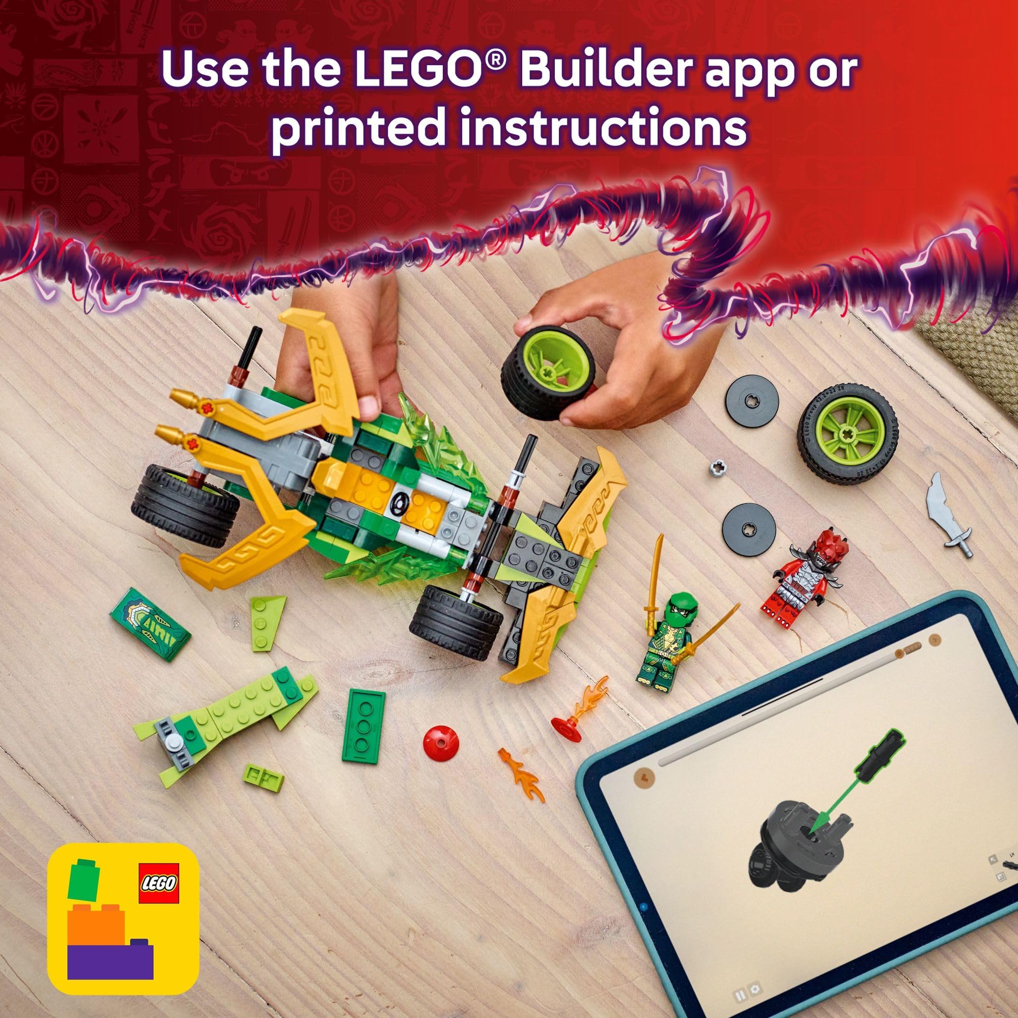 Foto 7 pulgar | Juguete De Construcción Lego Ninjago Lloyd's Pull-back Race Car 71828 - Venta Internacional.