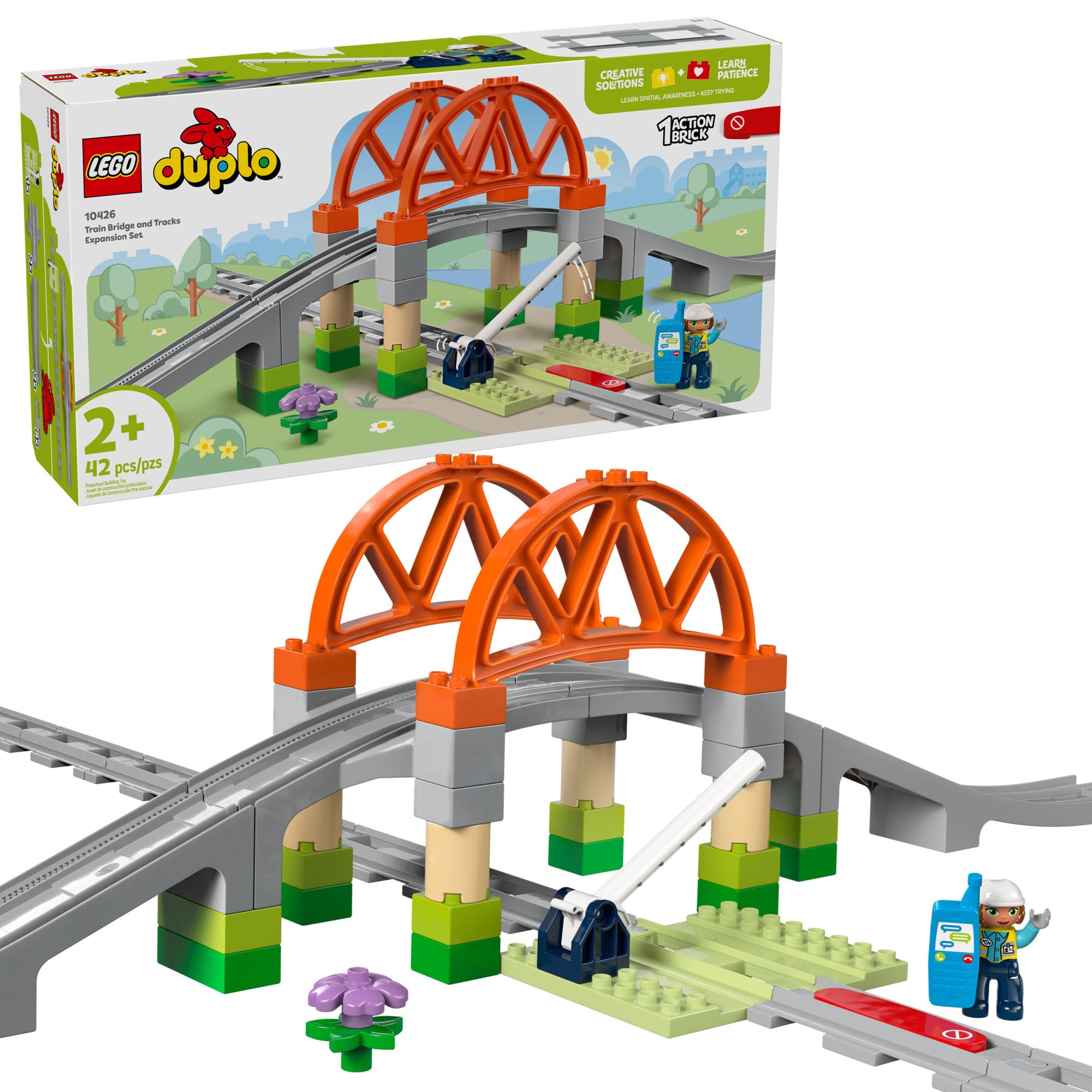 Juguete De Construcción Lego Duplo Town Train Bridge Con 10 Vías 10426 - Venta Internacional.