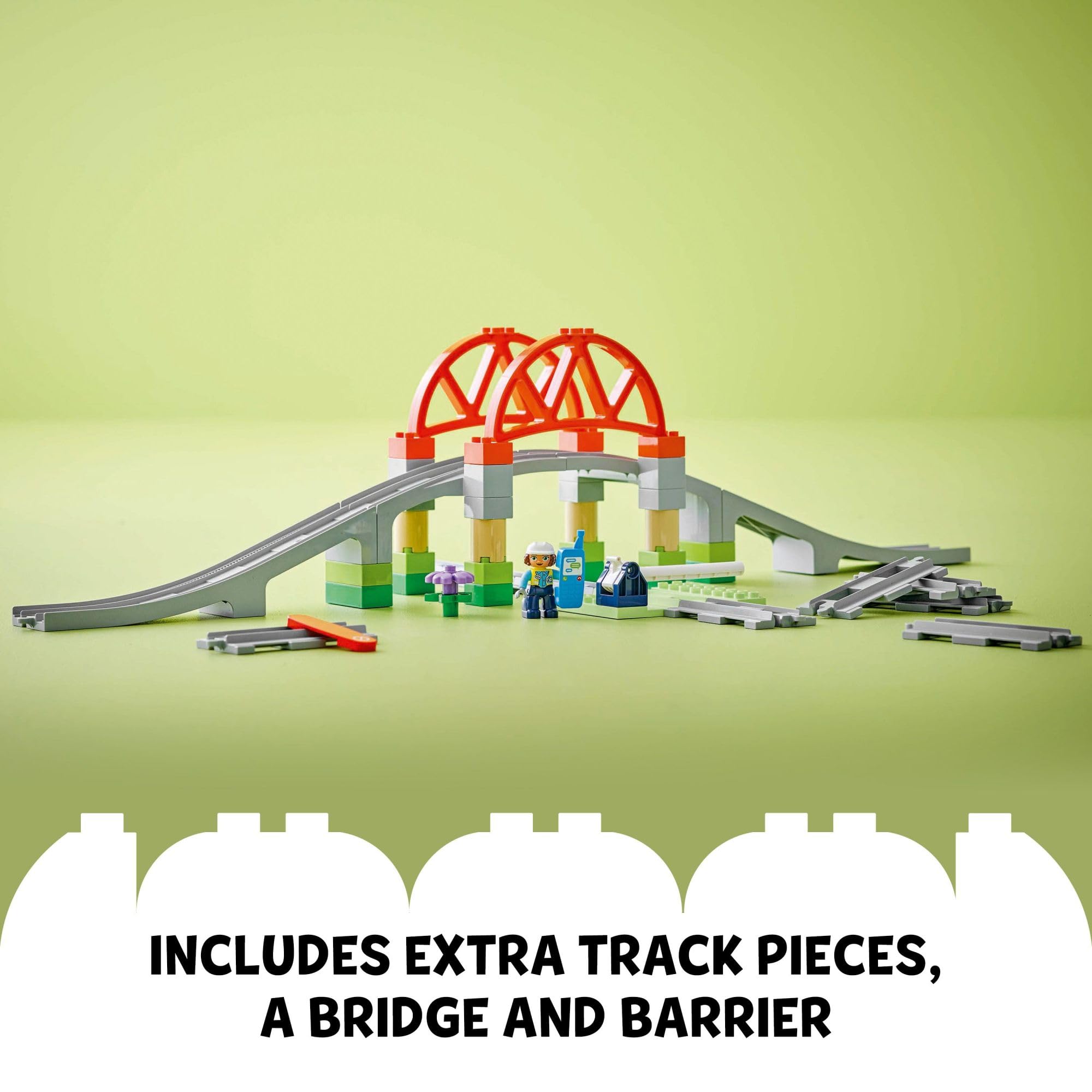 Foto 5 pulgar | Juguete De Construcción Lego Duplo Town Train Bridge Con 10 Vías 10426 - Venta Internacional.