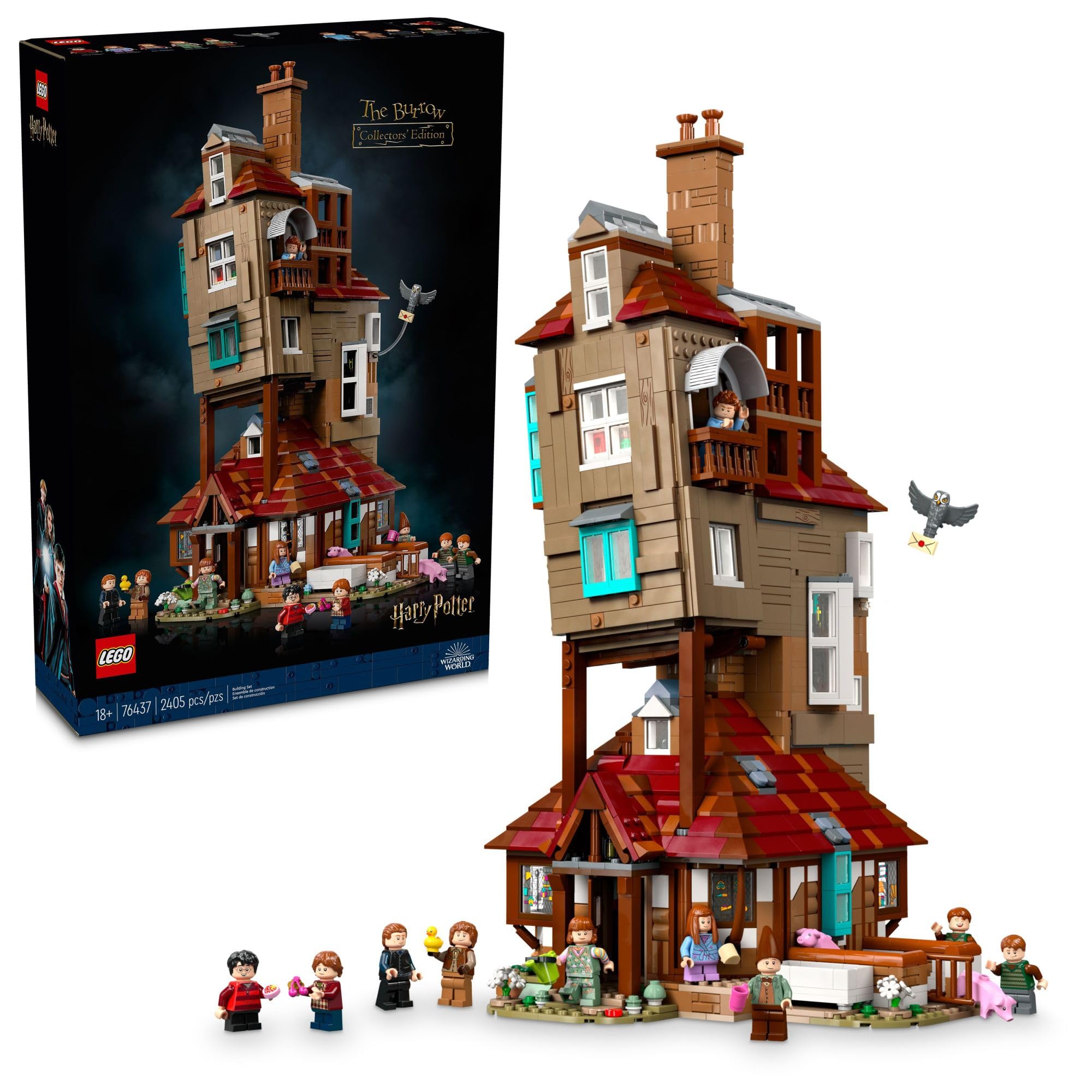 Set De Construcción Lego Harry Potter The Burrow 76437 Con 10 Minifiguras - Venta Internacional.