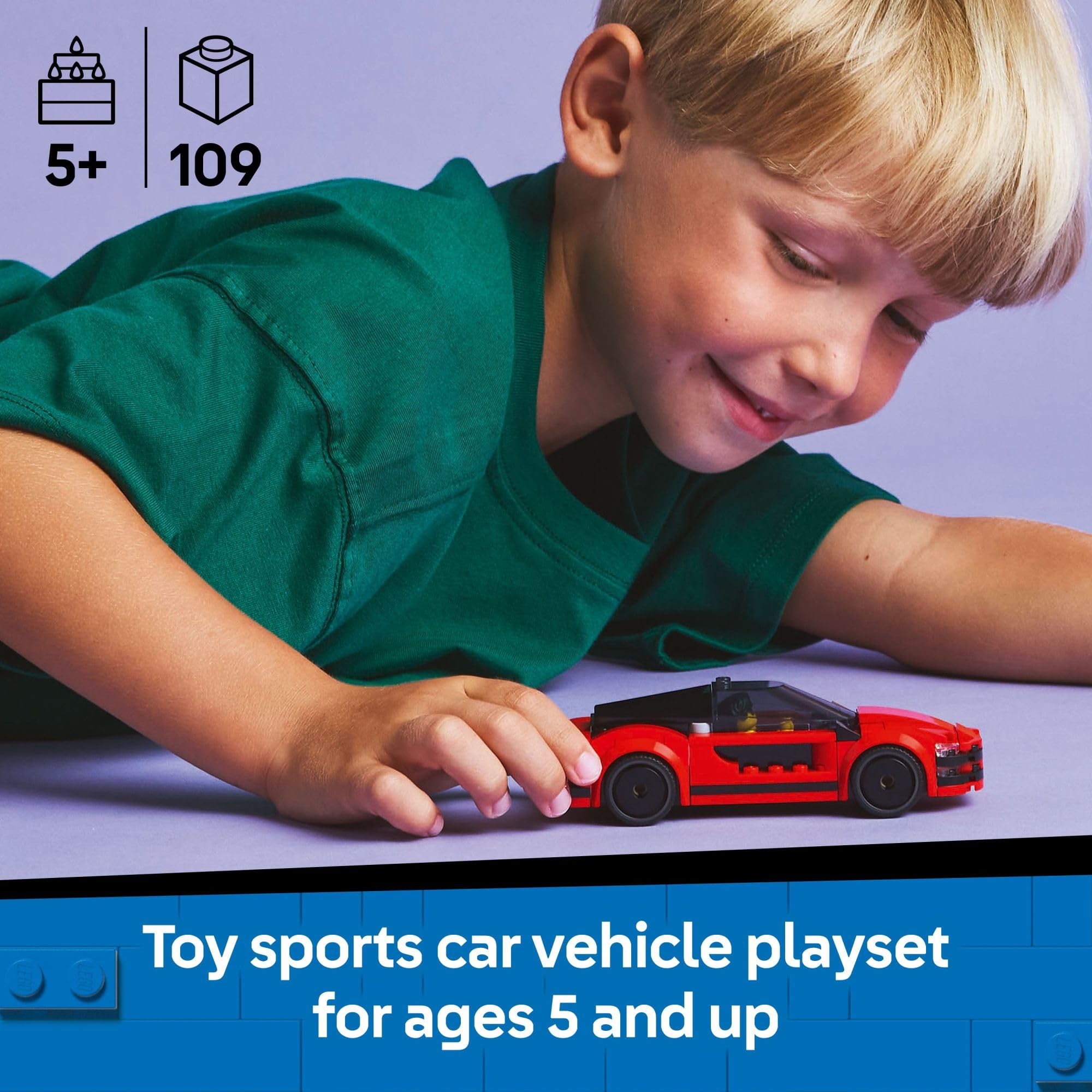 Foto 3 pulgar | Coche Deportivo Rojo De Juguete De Construcción Lego City Con Conductor De Más De 5 Años - Venta Internacional.