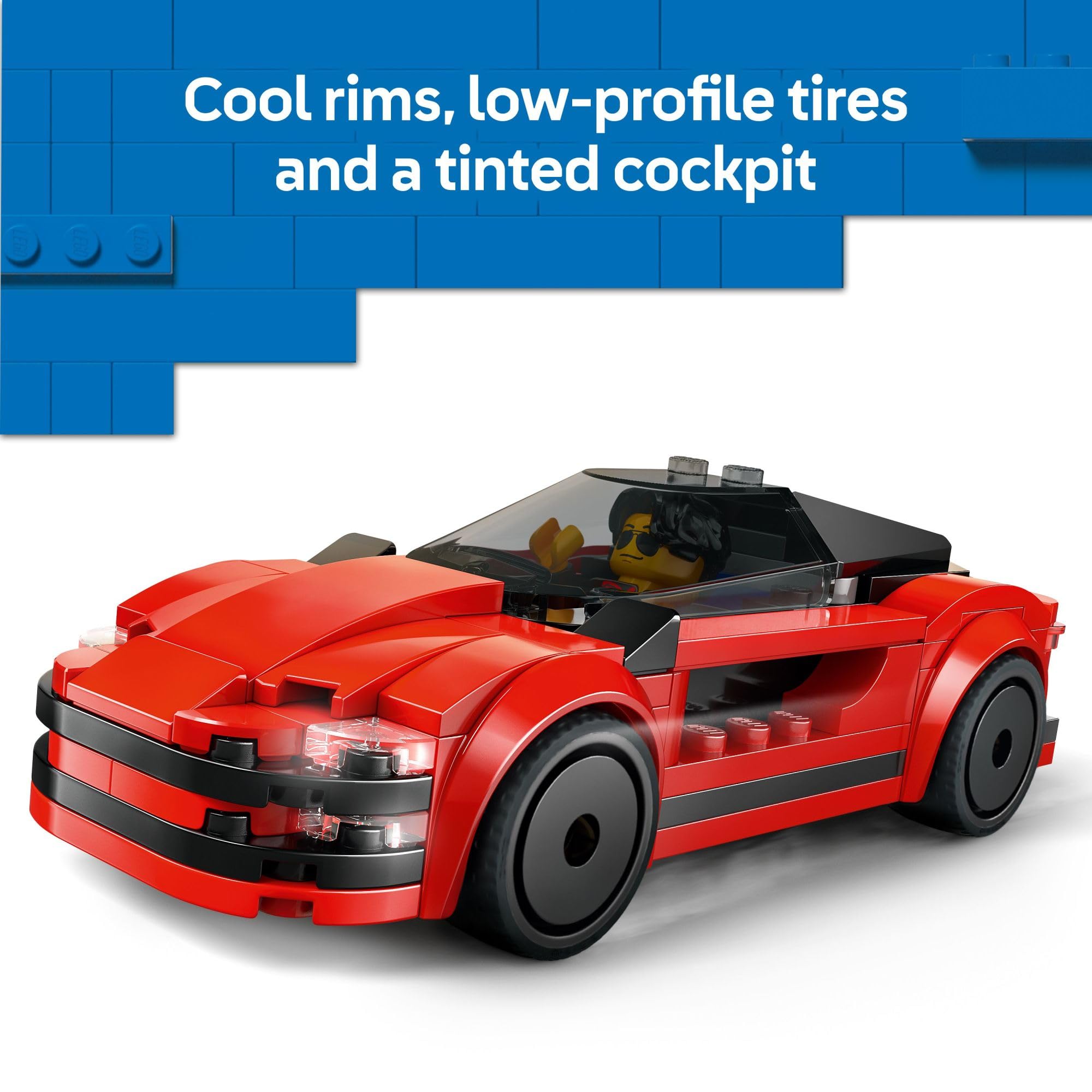Foto 4 pulgar | Coche Deportivo Rojo De Juguete De Construcción Lego City Con Conductor De Más De 5 Años - Venta Internacional.
