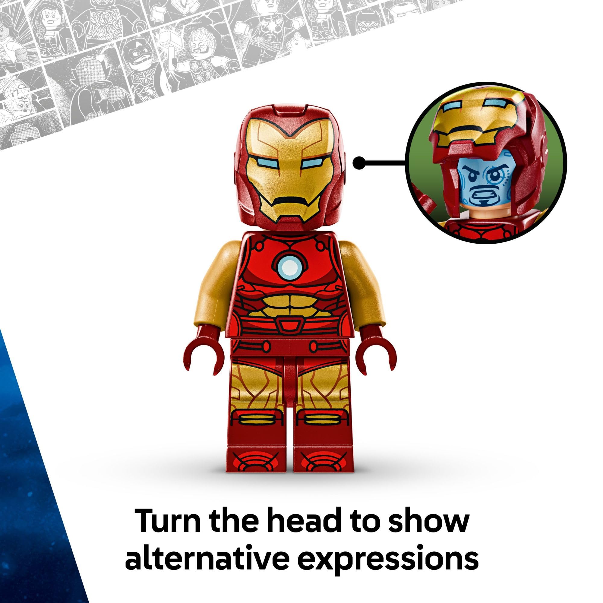 Foto 5 pulgar | Set De Juguetes De Construcción Lego Marvel Iron Man Mech Vs. Ultron 76307 - Venta Internacional.
