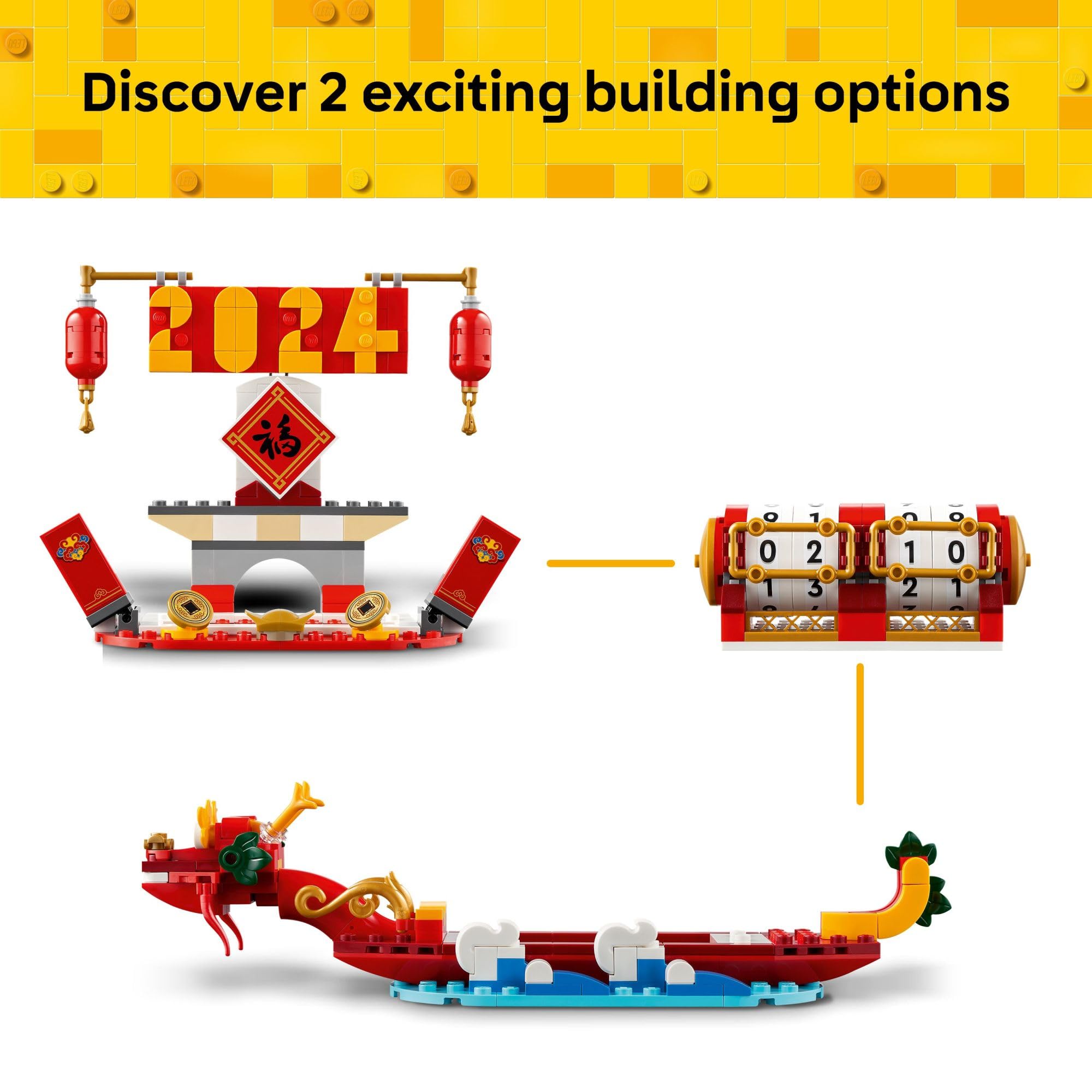 Foto 4 pulgar | Calendario De Festivales Lego 40678 Para Juguetes De Construcción, Año Nuevo Lunar - Venta Internacional.