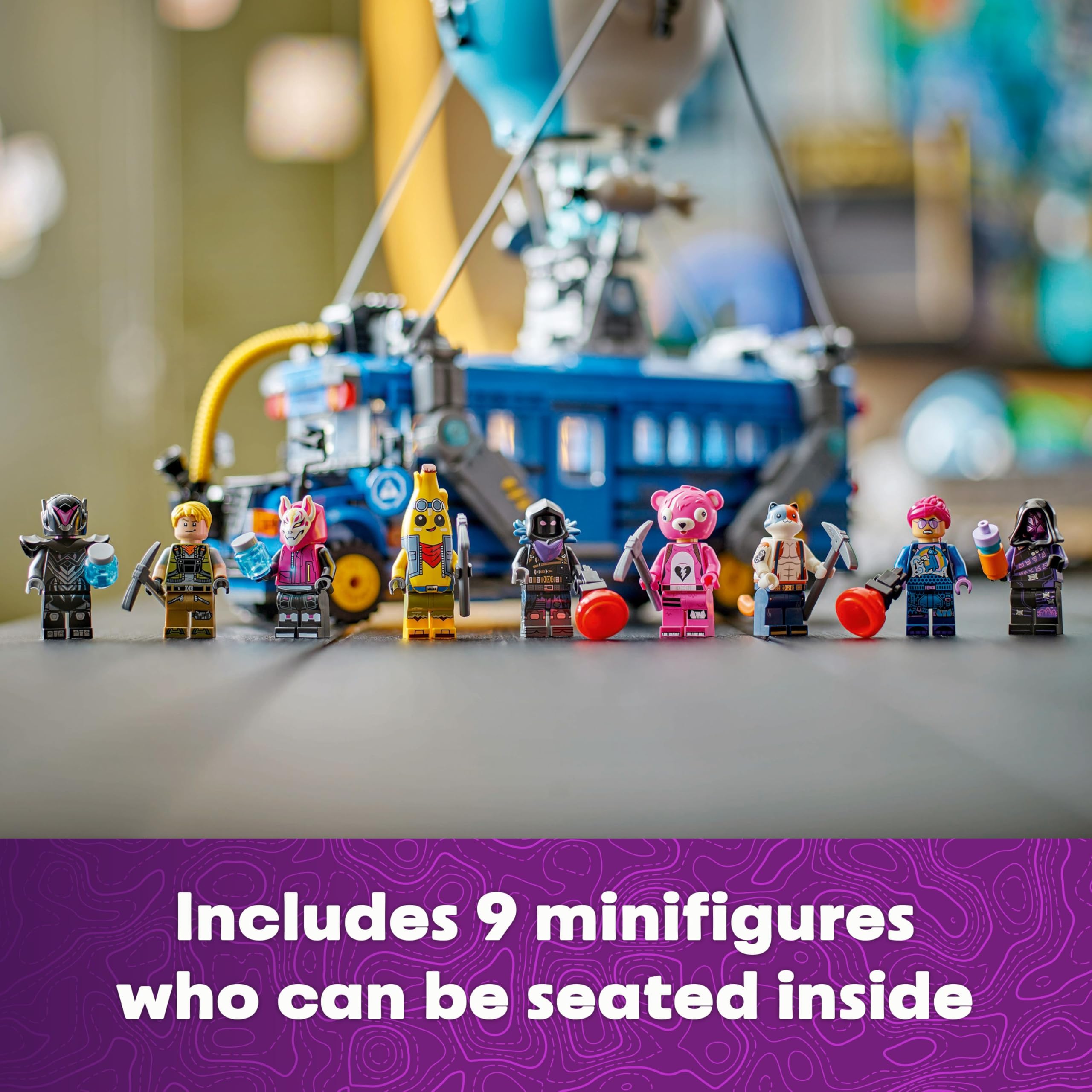 Foto 8 pulgar | Autobús De Batalla Lego Fortnite De Juguete Con 9 Minifiguras De Más De 10 Años - Venta Internacional.