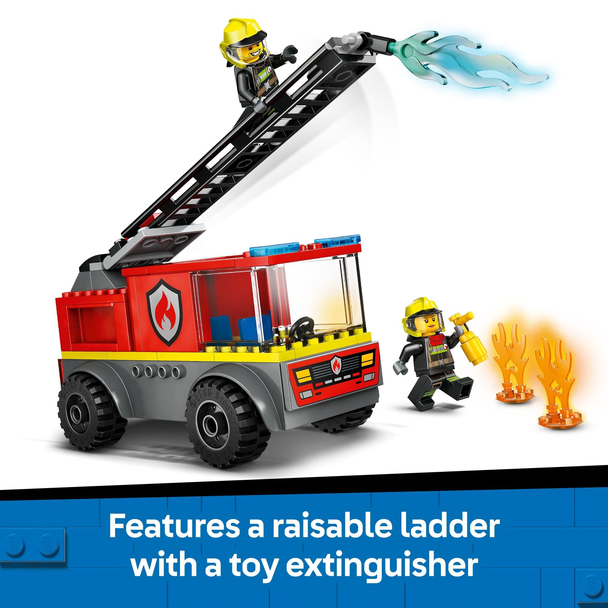 Foto 6 pulgar | Camión Lego City Fire Ladder De Juguete Con 2 Minifiguras De Bombero - Venta Internacional.