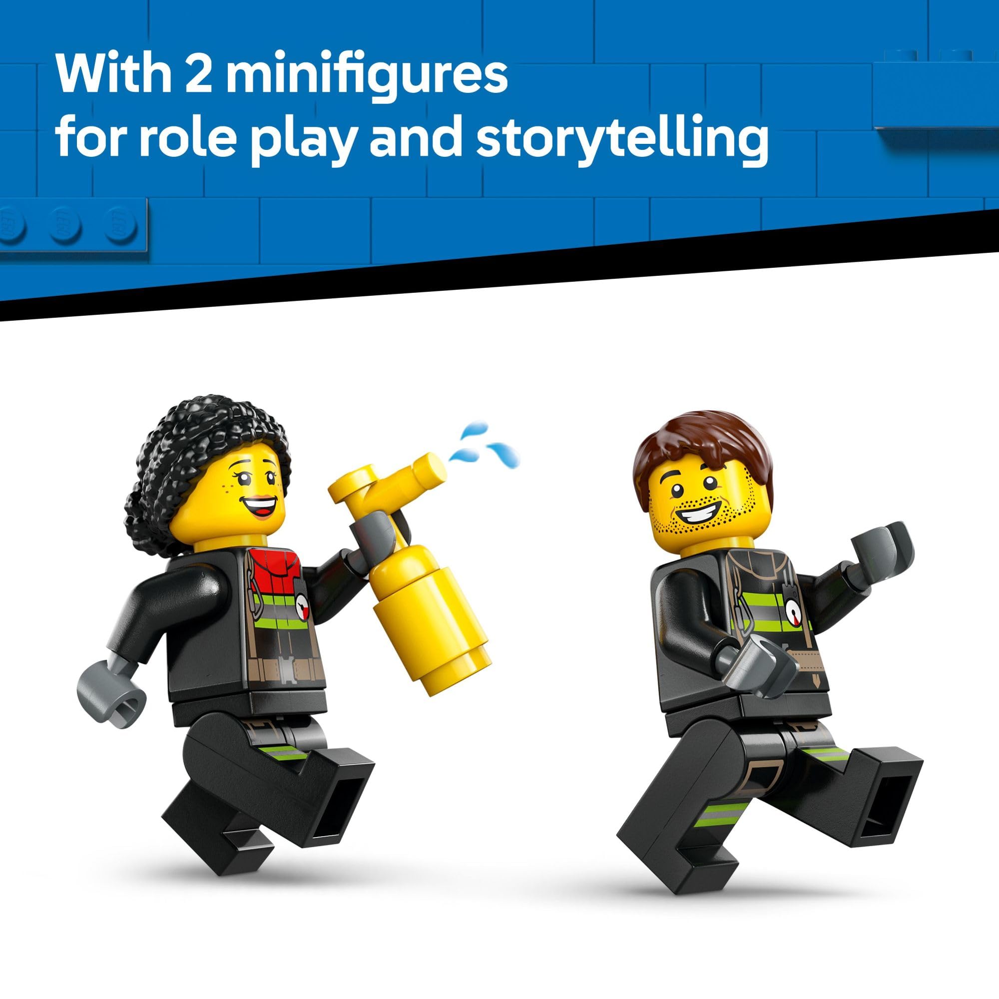 Foto 7 pulgar | Camión Lego City Fire Ladder De Juguete Con 2 Minifiguras De Bombero - Venta Internacional.