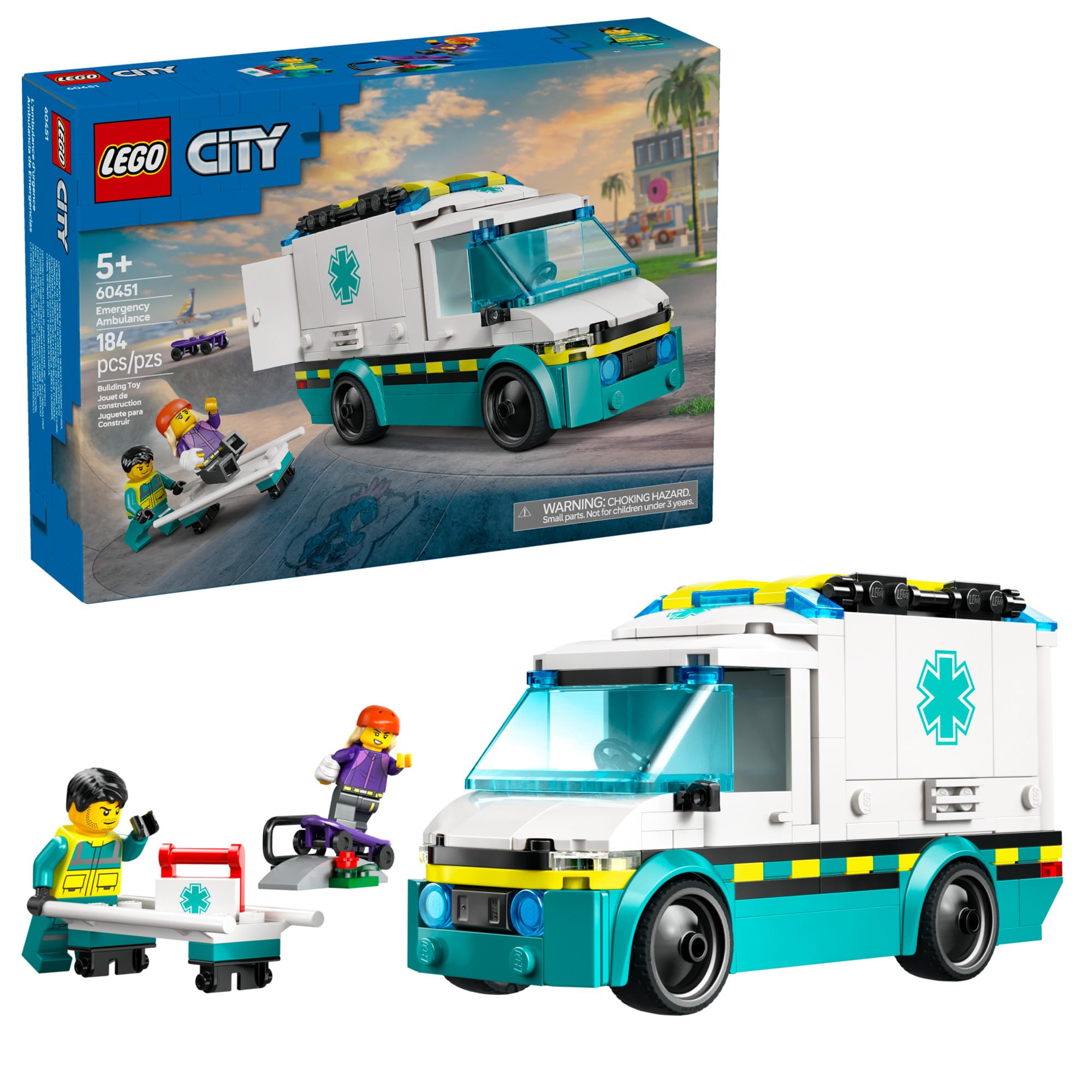Juguete De Construcción Lego City Emergency Ambulance 60451 Kids 5+ - Venta Internacional.