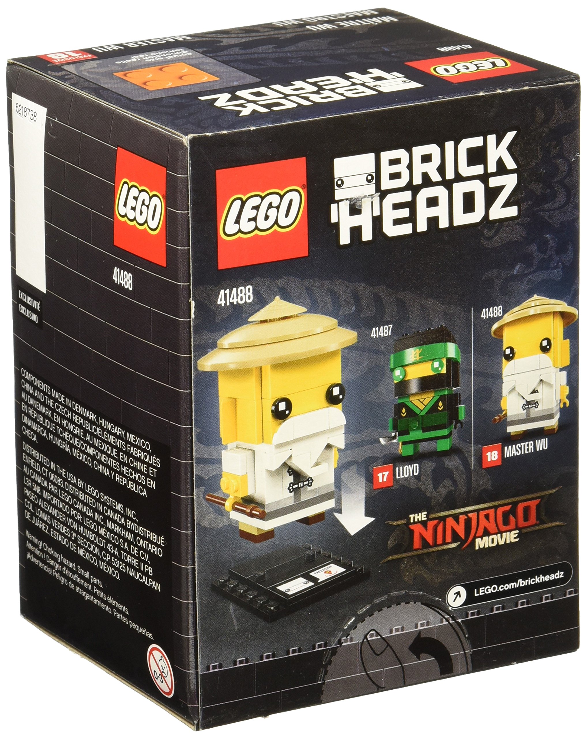 Foto 2 | Set De Construcción Lego Brickheadz Master Wu 41488 Ninjago Theme - Venta Internacional.