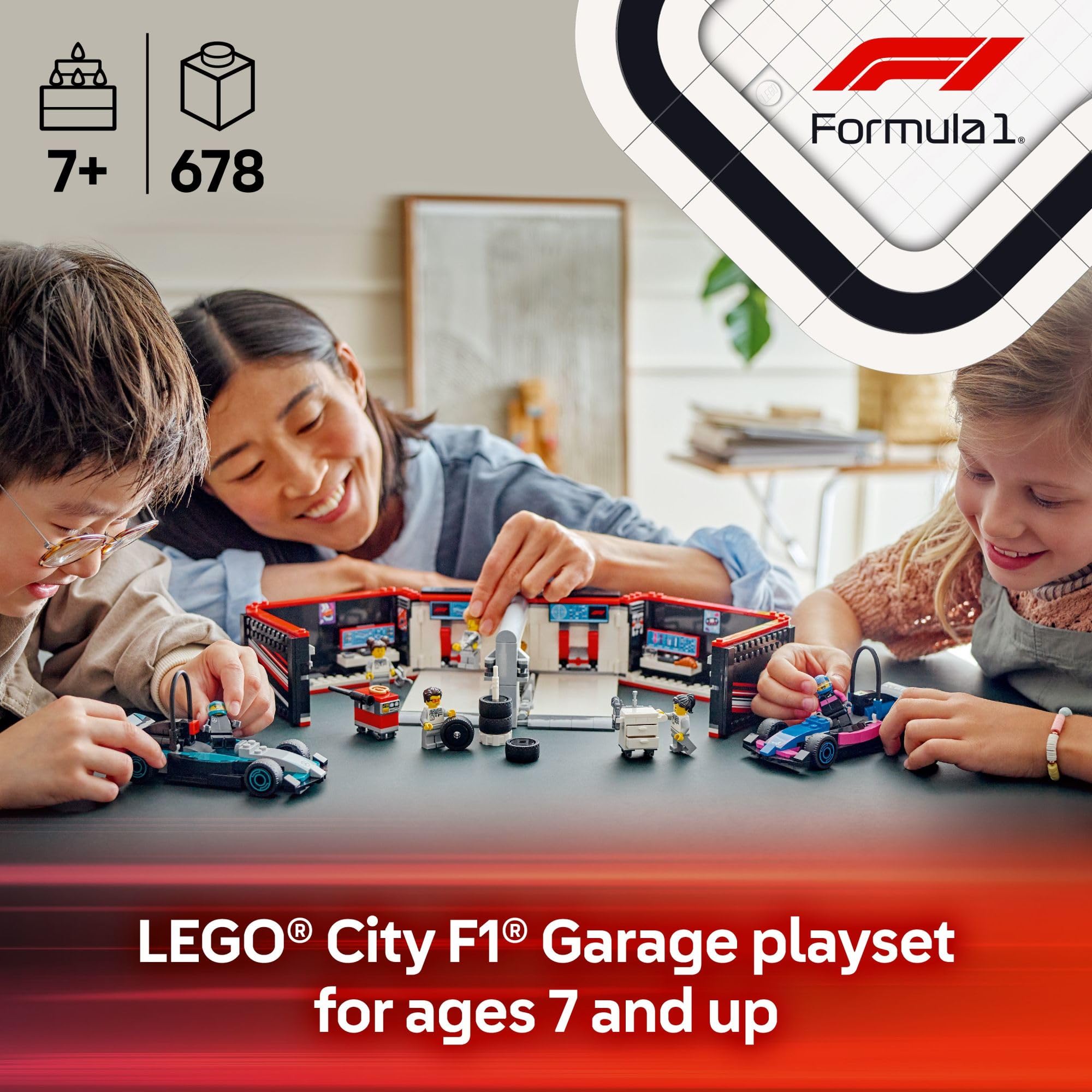 Foto 3 pulgar | Garaje De Juguete Lego City F1 Y Autos Mercedes-amg Y Alpine 60444 - Venta Internacional.