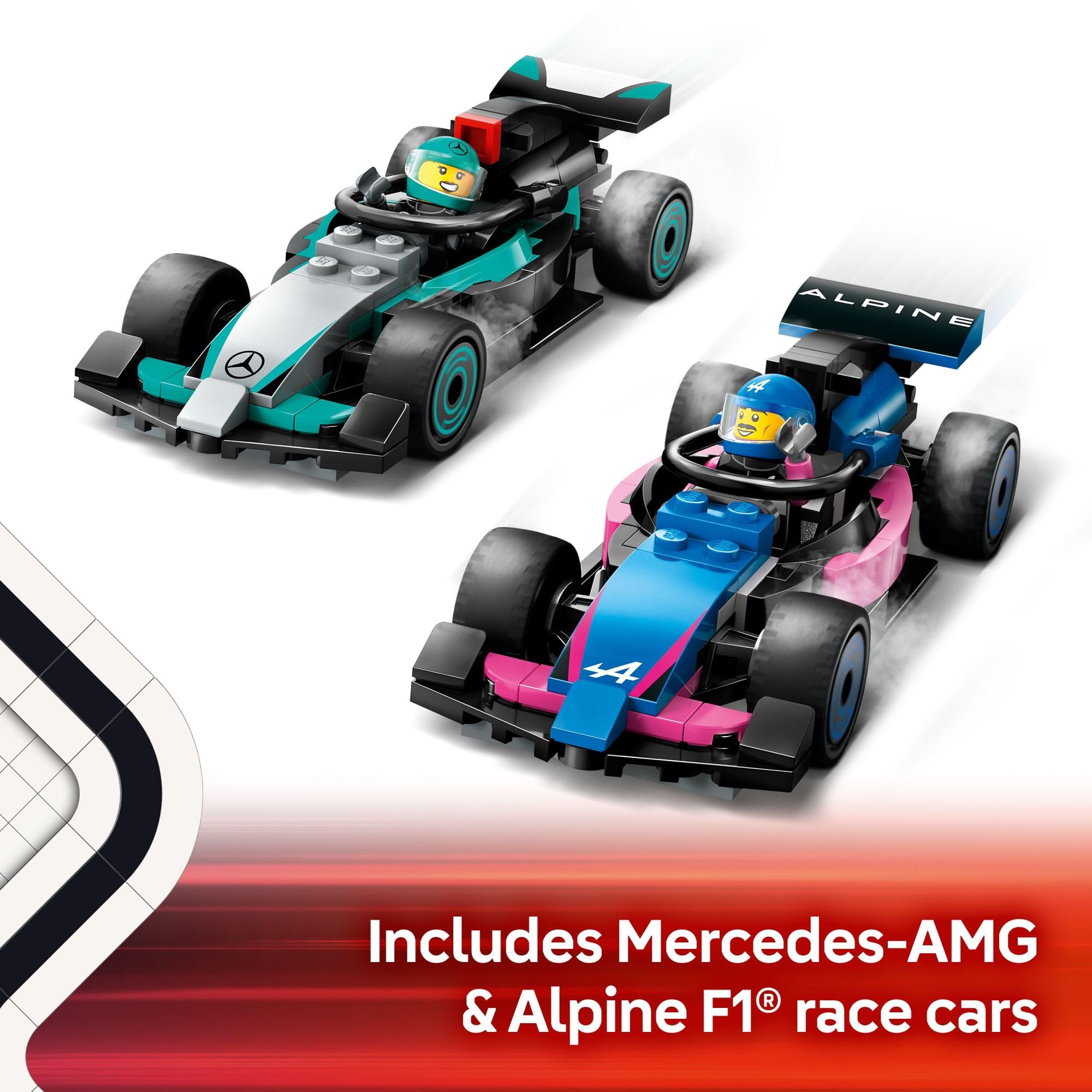 Foto 6 pulgar | Garaje De Juguete Lego City F1 Y Autos Mercedes-amg Y Alpine 60444 - Venta Internacional.