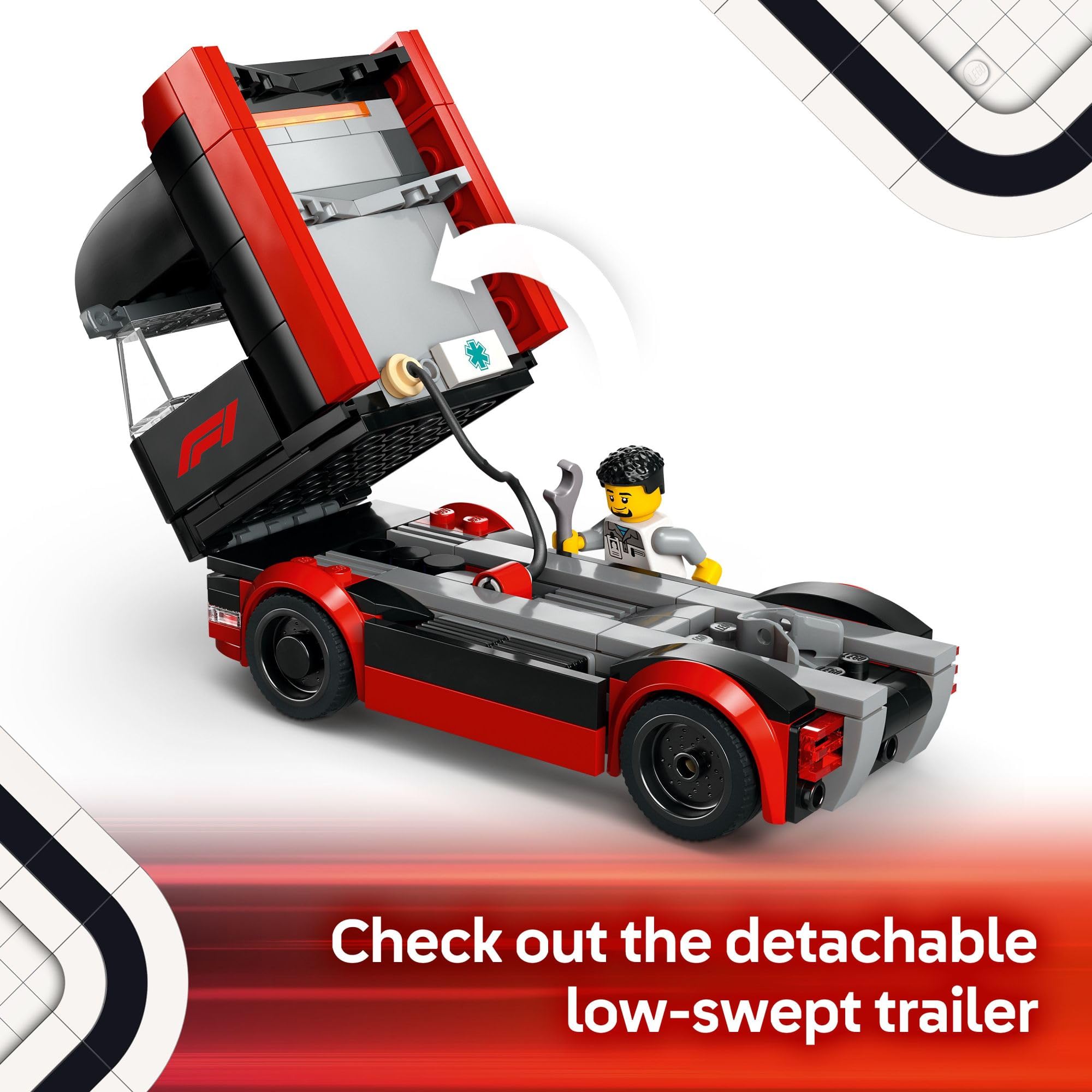 Foto 4 pulgar | Set De Construcción De Juguetes Lego City F1 Truck Con Coches Rb20 Y Amr24 F1 - Venta Internacional.