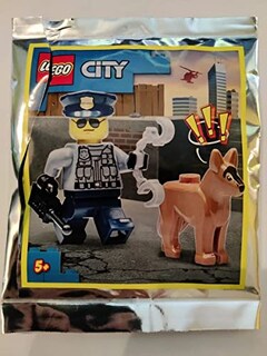 Foto 2 | Minifigura De Oficial De Policía De Lego City Con Perro Y Esposas - Venta Internacional.