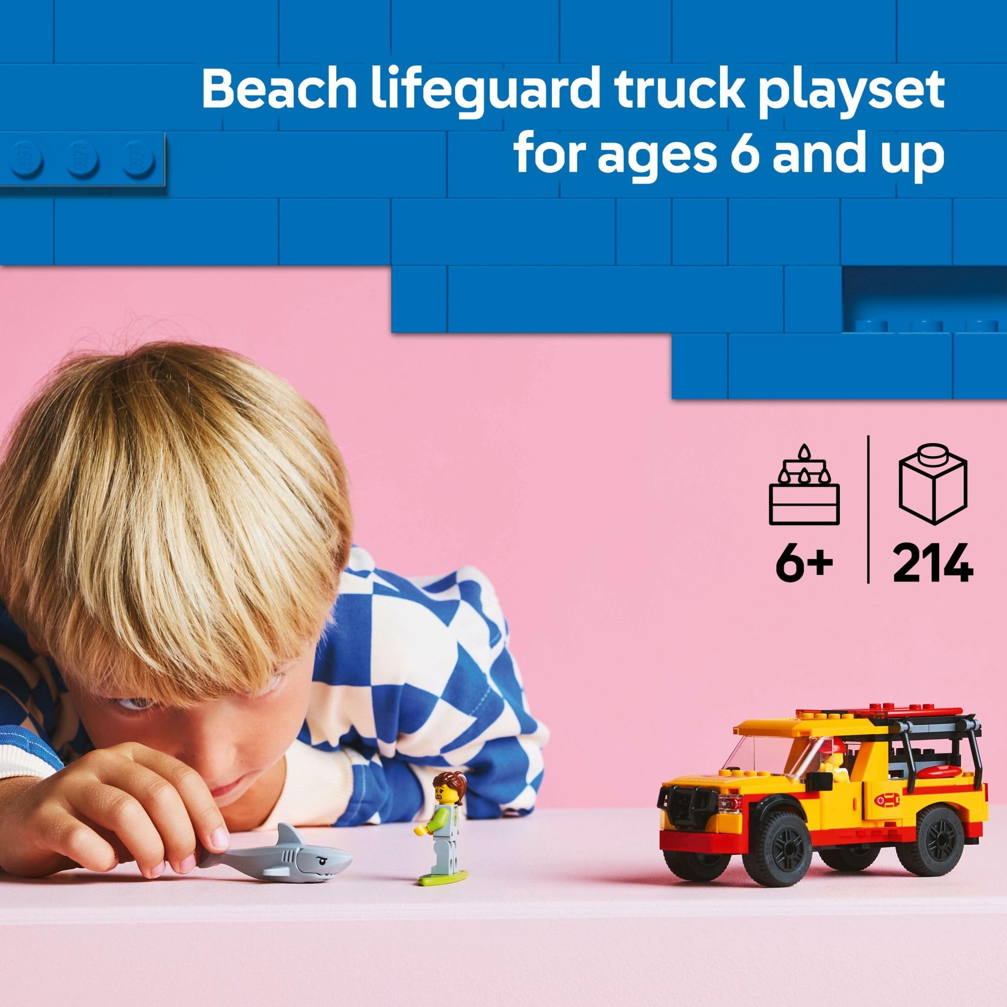 Foto 2 | Juguete De Construcción Lego City Lifeguard Beach Rescue Truck 60453 - Venta Internacional.