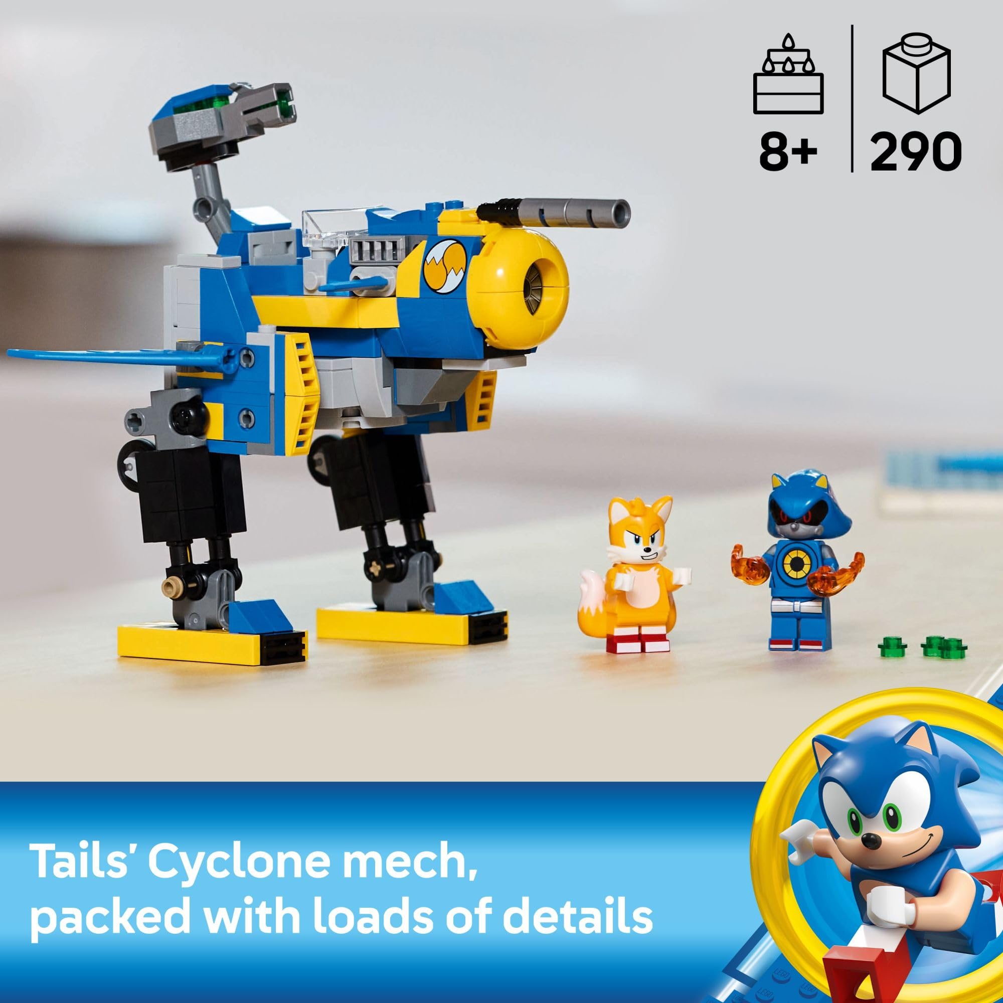 Foto 2 | Juguete De Construcción Lego Sonic The Hedgehog Cyclone Contra Metal Sonic - Venta Internacional.