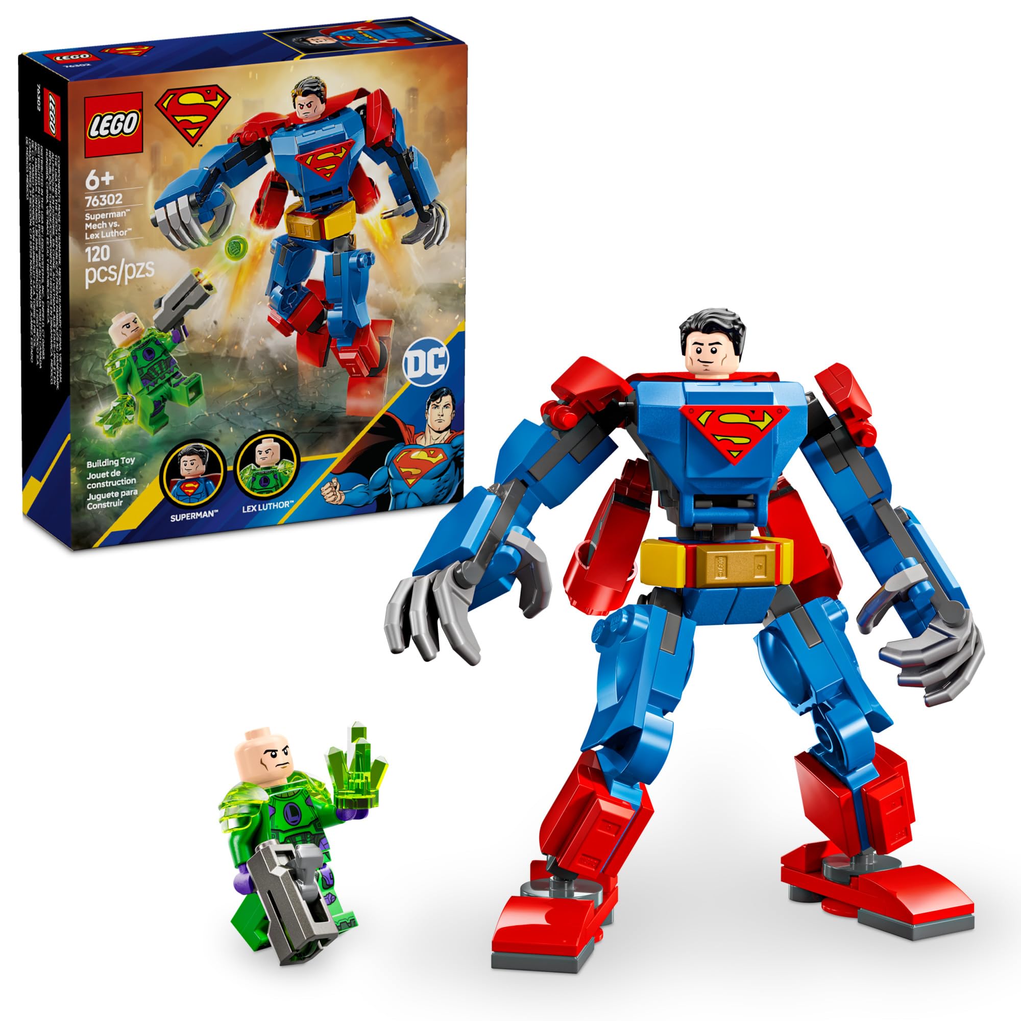 Foto 2 pulgar | Juguete De Construcción Lego Dc Superman Mech Contra Lex Luthor 76302 - Venta Internacional.