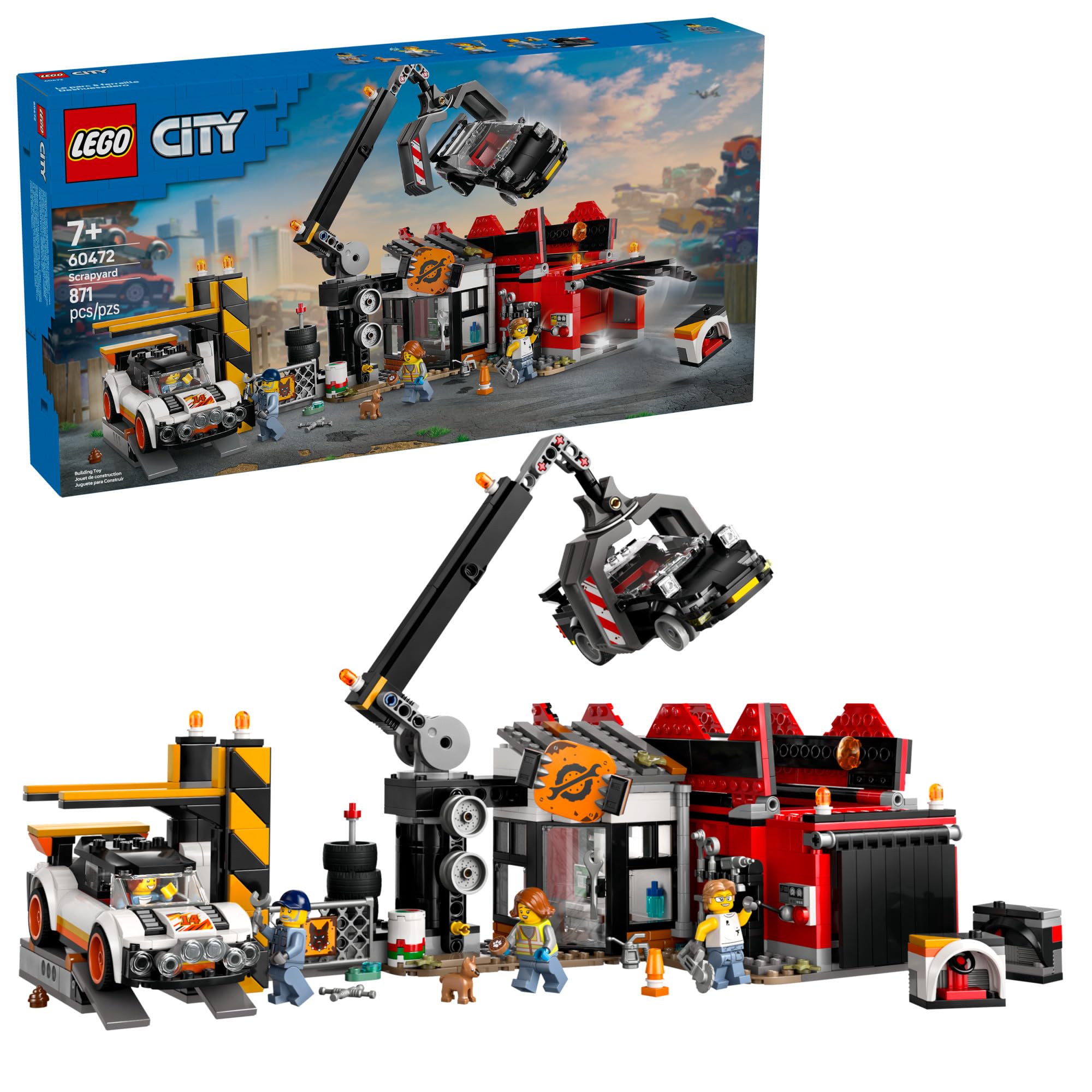 Juguete De Construcción Lego City Scrapyard Con Coches 60472 Para Niños Mayores De 7 Años - Venta Internacional.