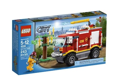 Foto 2 | Camión De Bomberos 4x4 De Juguete Lego City 4208 Con Minifigura De Bombero - Venta Internacional.