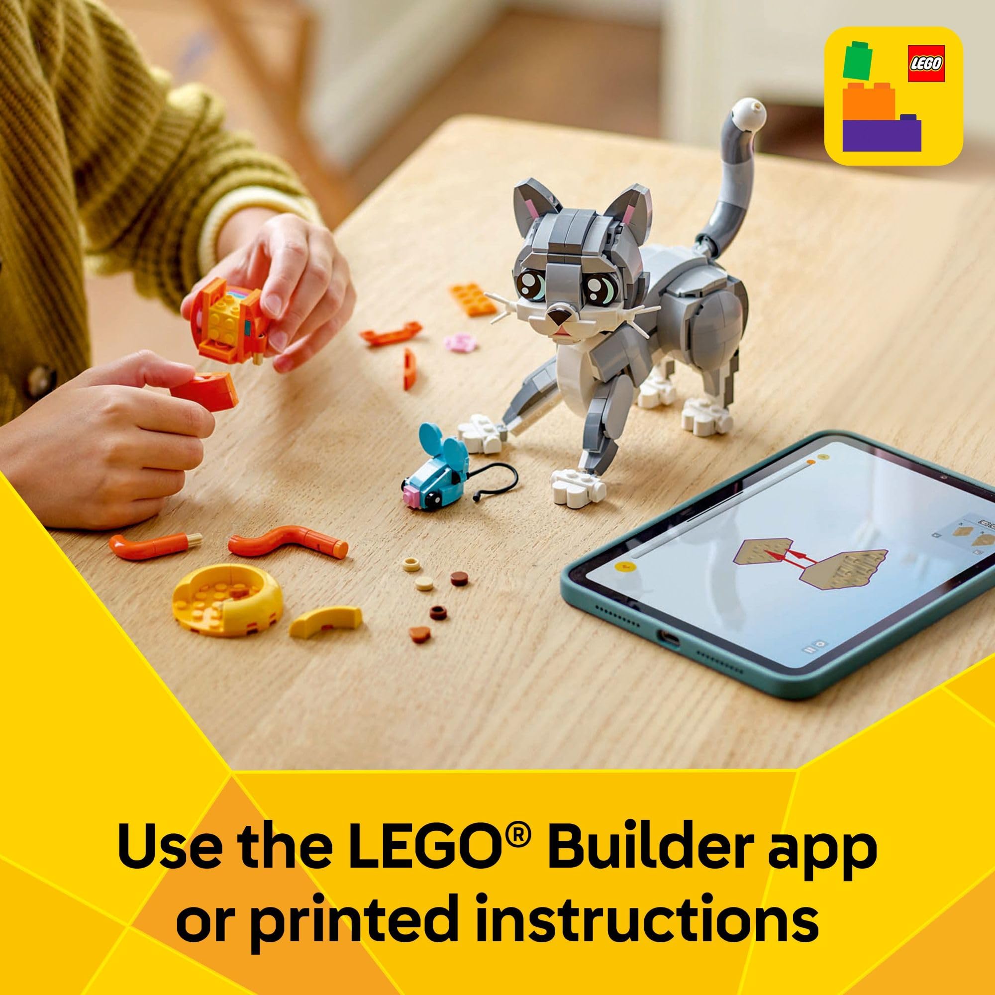 Foto 7 pulgar | Juguete De Construcción Lego Creator 3 En 1 Playful Cat Con 3 Opciones - Venta Internacional.