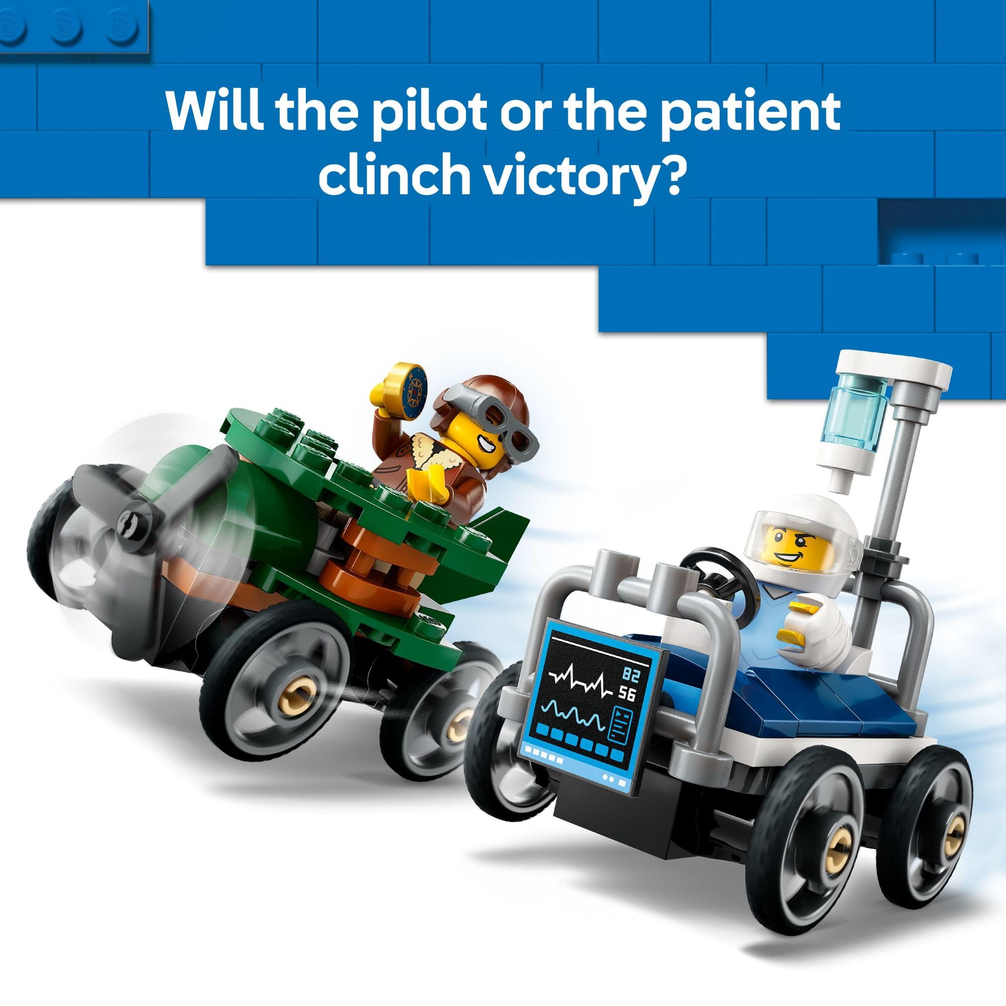 Foto 5 pulgar | Pack De Coches De Carreras Lego City De Avión Contra Cama De Hospital De Juguete De Más De 5 Años - Venta Internacion