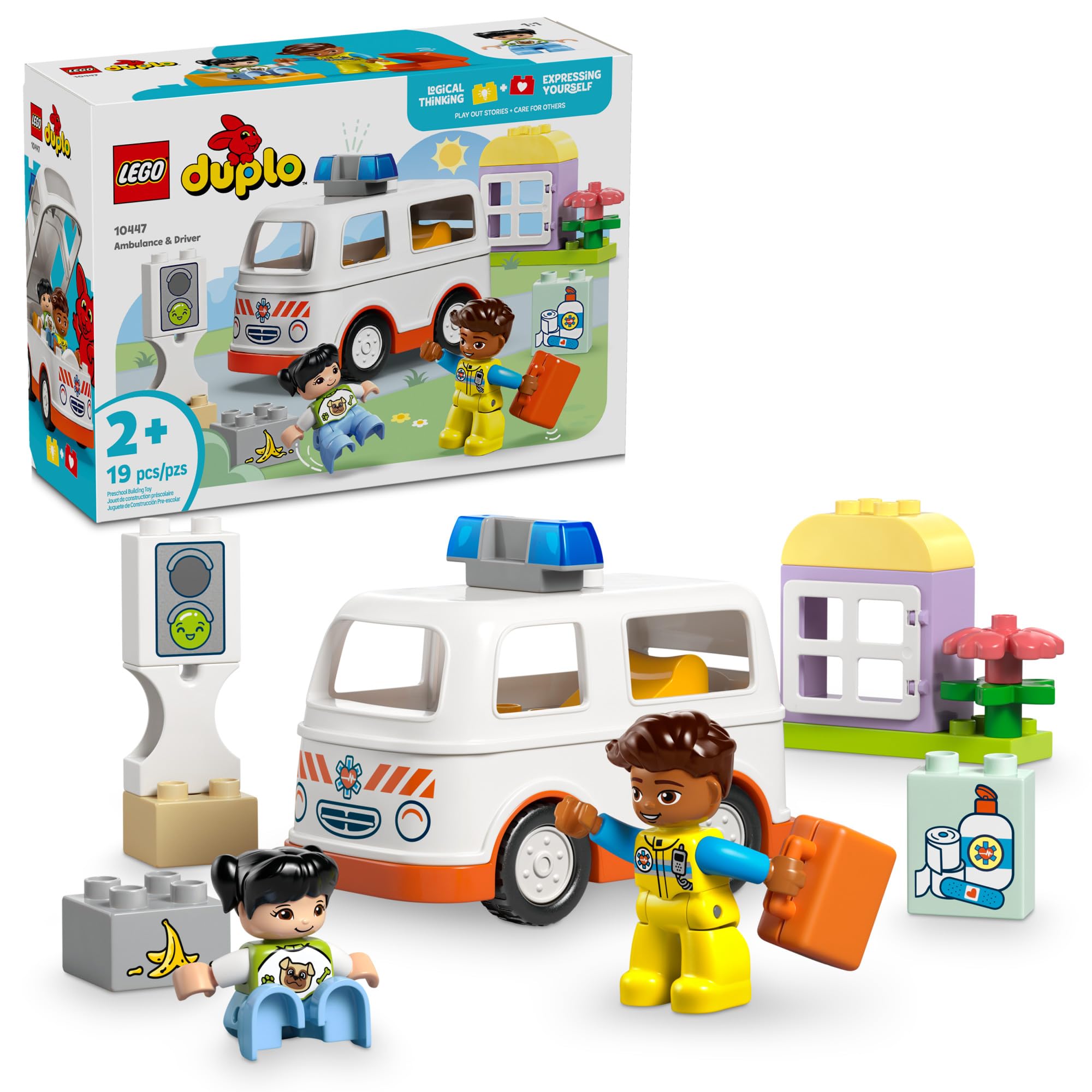 Foto 2 pulgar | Set De Juego De Construcción Lego Duplo Town Ambulance & Driver - Venta Internacional.