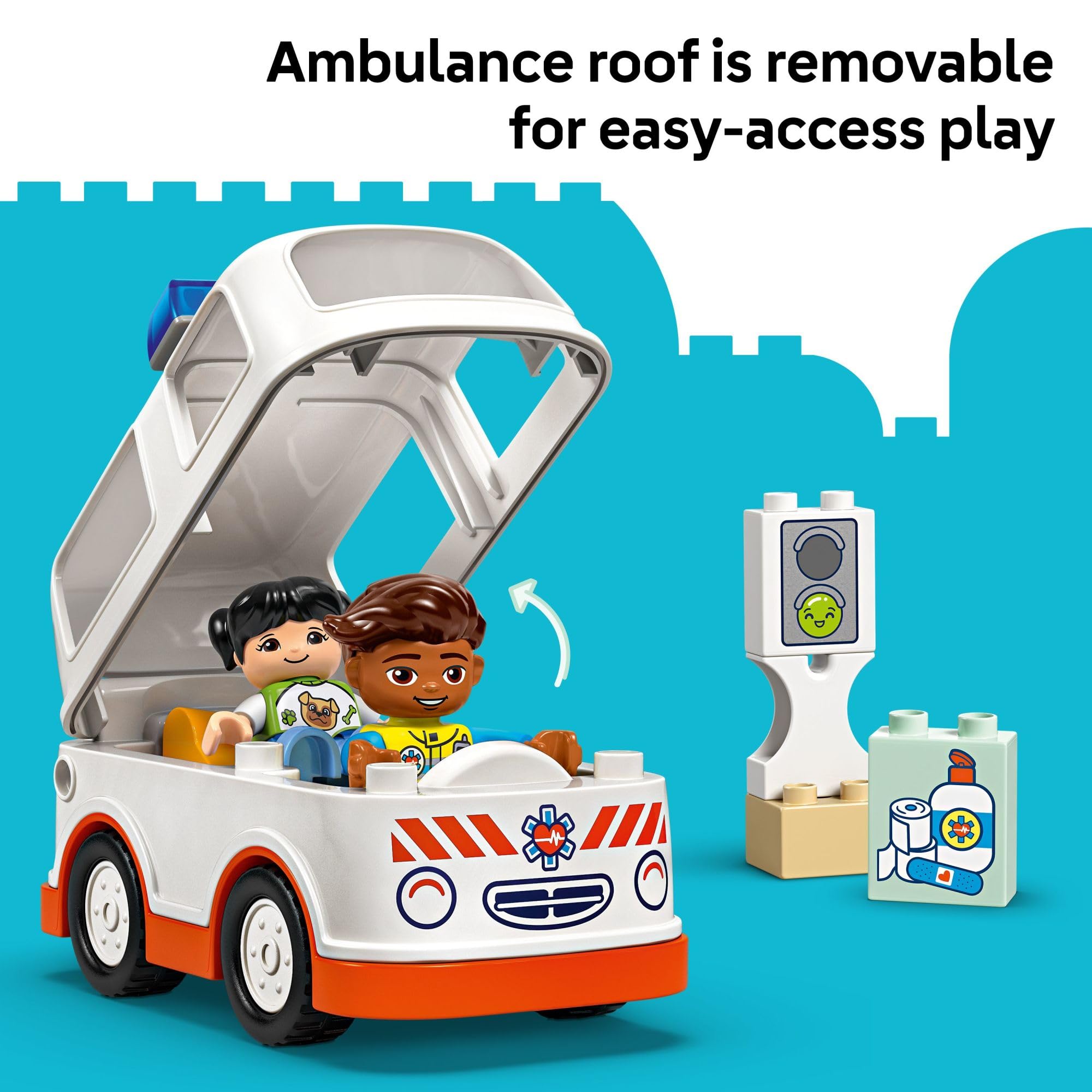 Foto 6 pulgar | Set De Juego De Construcción Lego Duplo Town Ambulance & Driver - Venta Internacional.