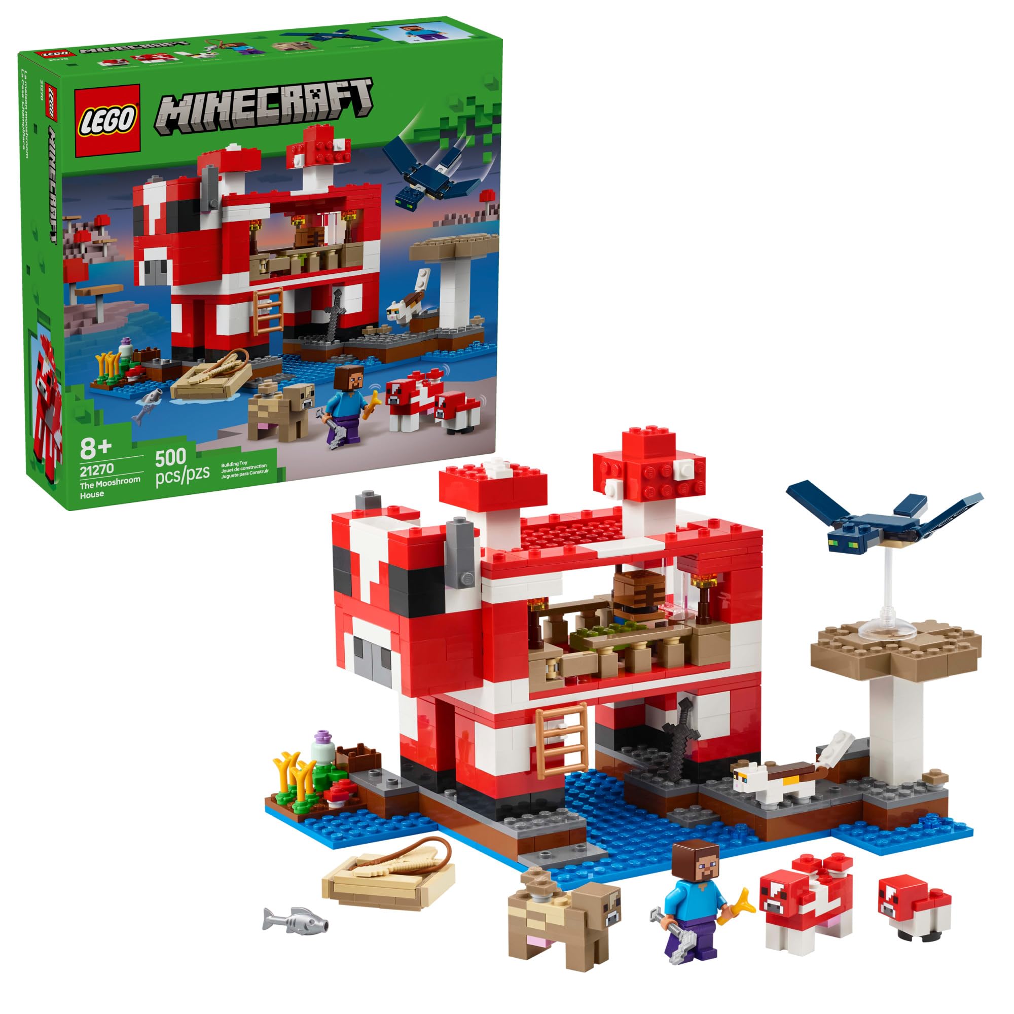 Juguete De Construcción Lego Minecraft The Mooshroom House 21270 - Venta Internacional.