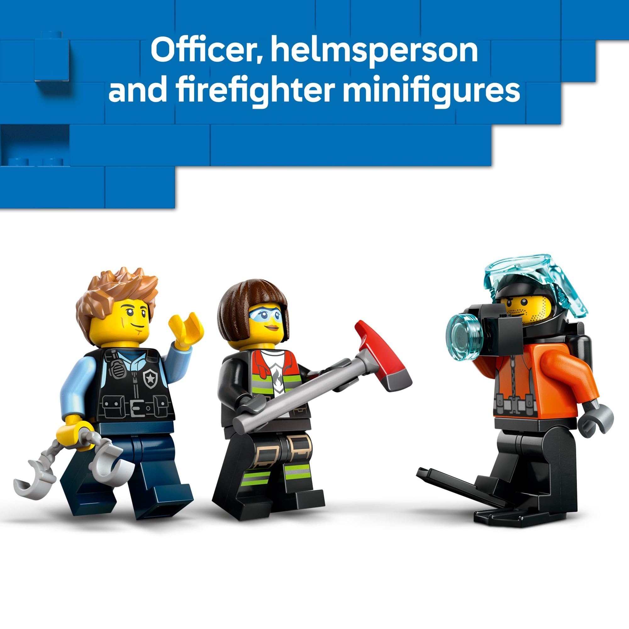 Foto 7 pulgar | Juguete De Construcción Lego City Helicóptero, Camión De Bomberos Y Submarino 7+ - Venta Internacional.