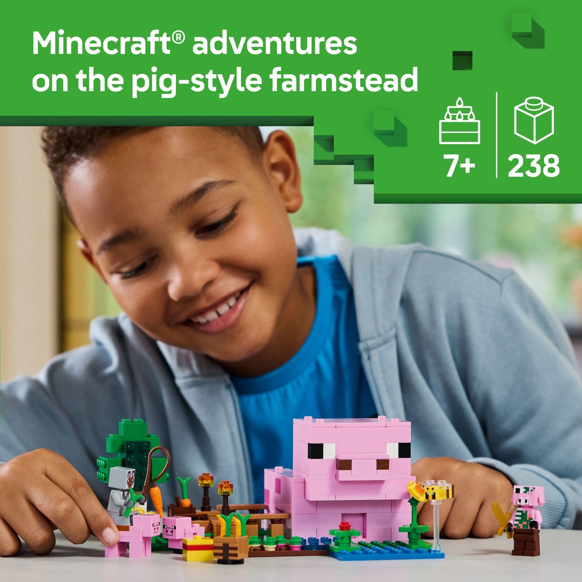 Foto 3 pulgar | Juguete De Construcción Lego Minecraft The Baby Pig House 21268 - Venta Internacional.