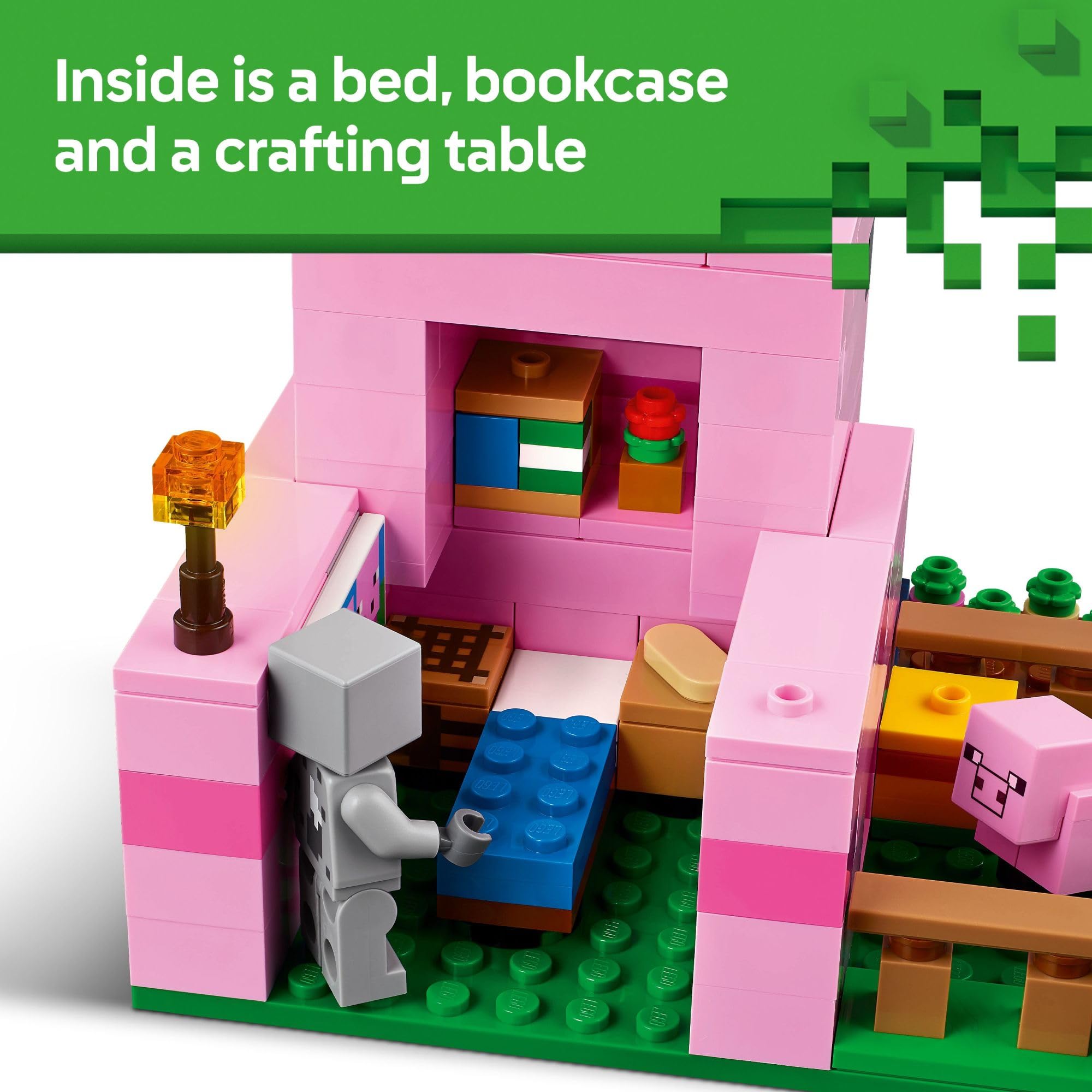 Foto 4 pulgar | Juguete De Construcción Lego Minecraft The Baby Pig House 21268 - Venta Internacional.