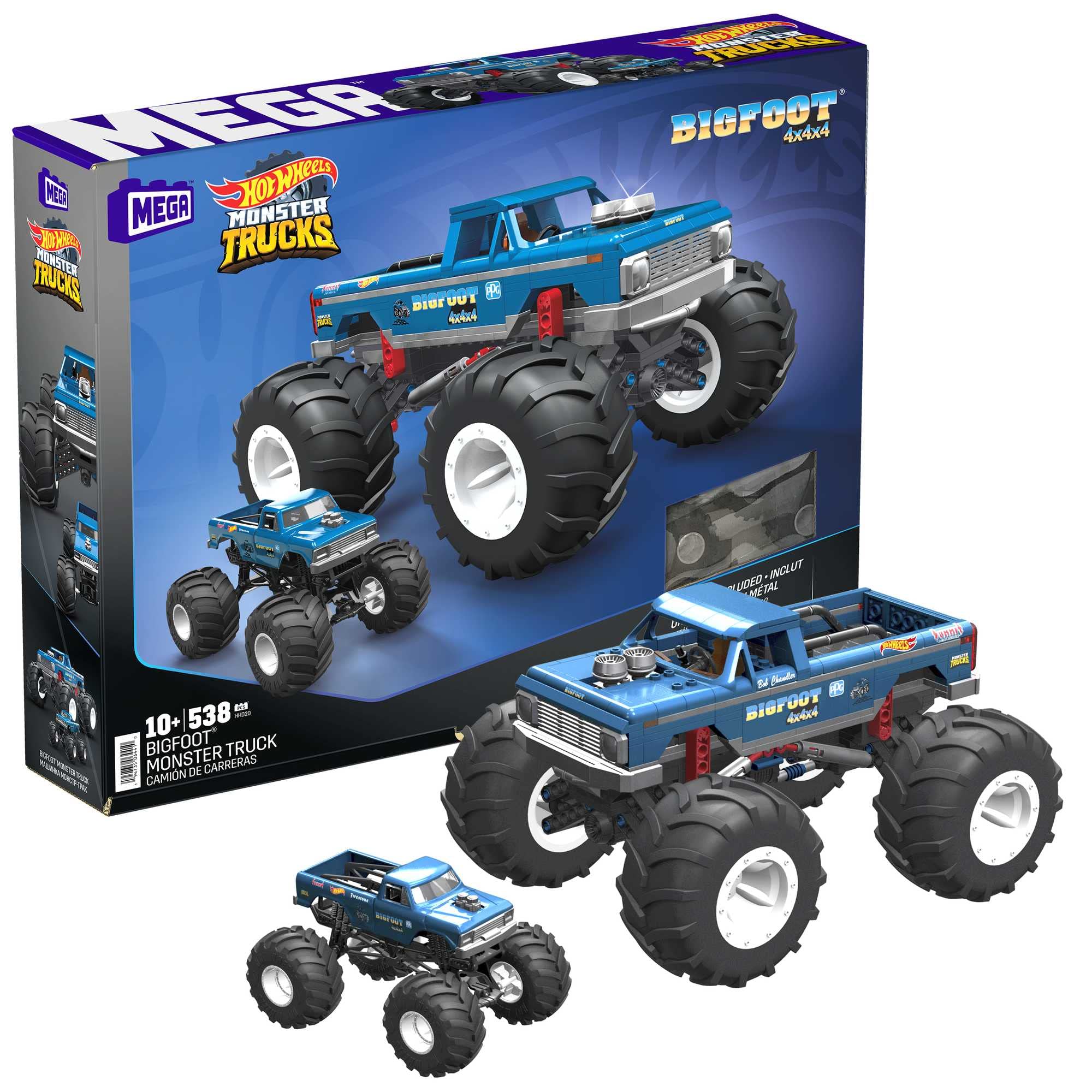 Set De Construcción De Juguetes Fisher-price Mega Hot Wheels Bigfoot 1:18 - Venta Internacional.