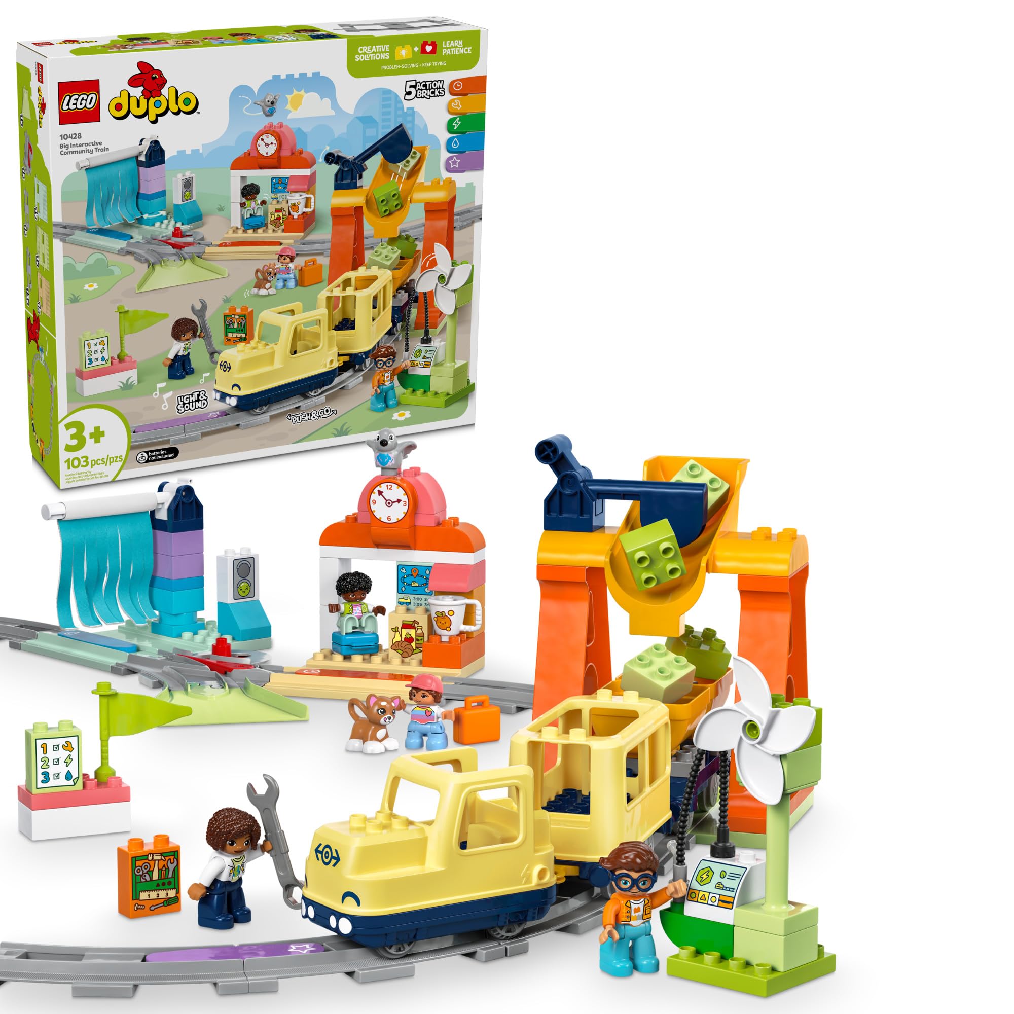 Foto 2 pulgar | Train Toy Lego Duplo Town Big Interactive Community 10428 - Venta Internacional.